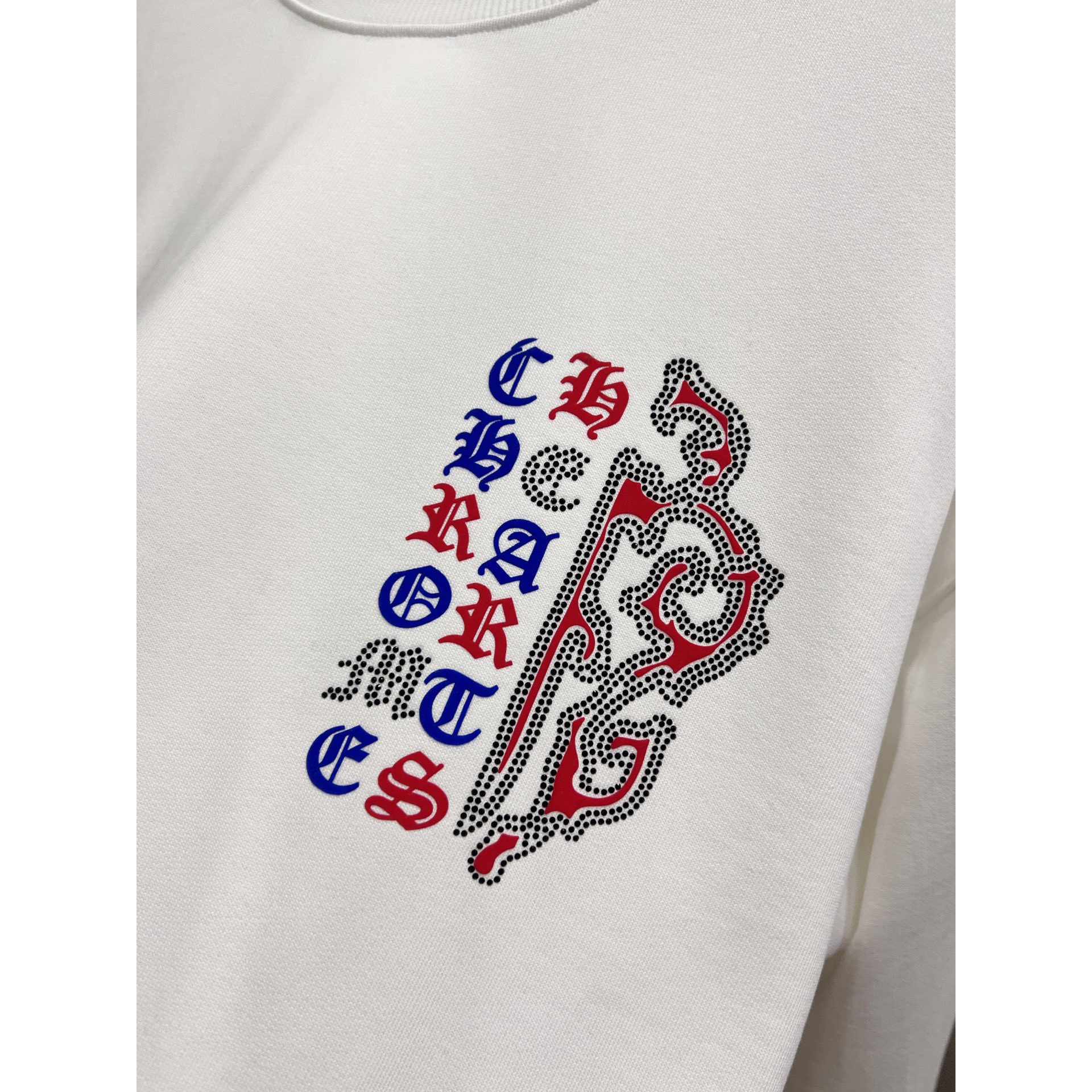 <p>CHROME HEARTS 圆领长袖卫衣(白)</p>