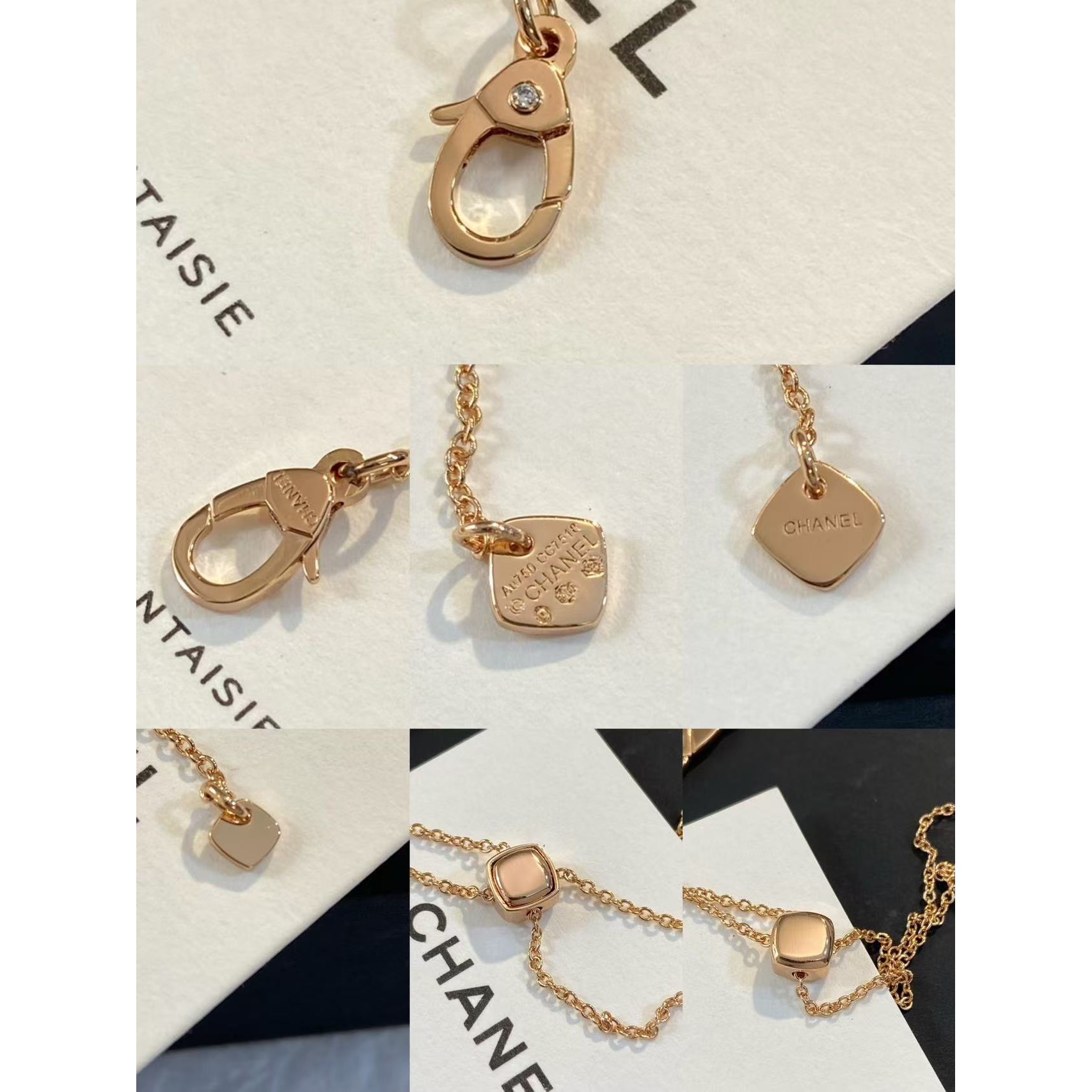 <p>CHANEL 菱格纹金属项链​​ 窄版</p>