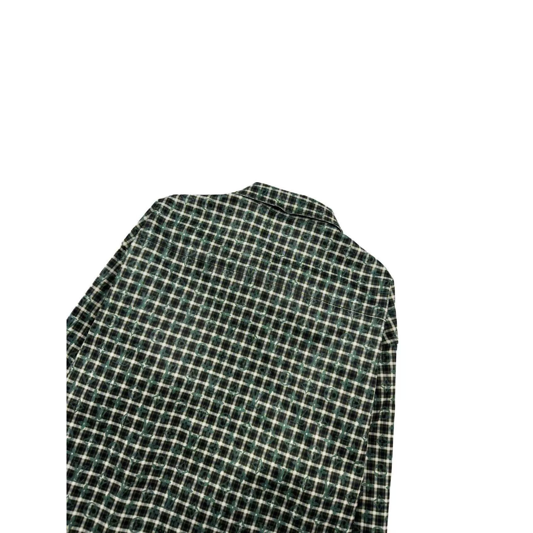<p>LV 格纹翻领单排扣长袖衬衫(783043)</p>
