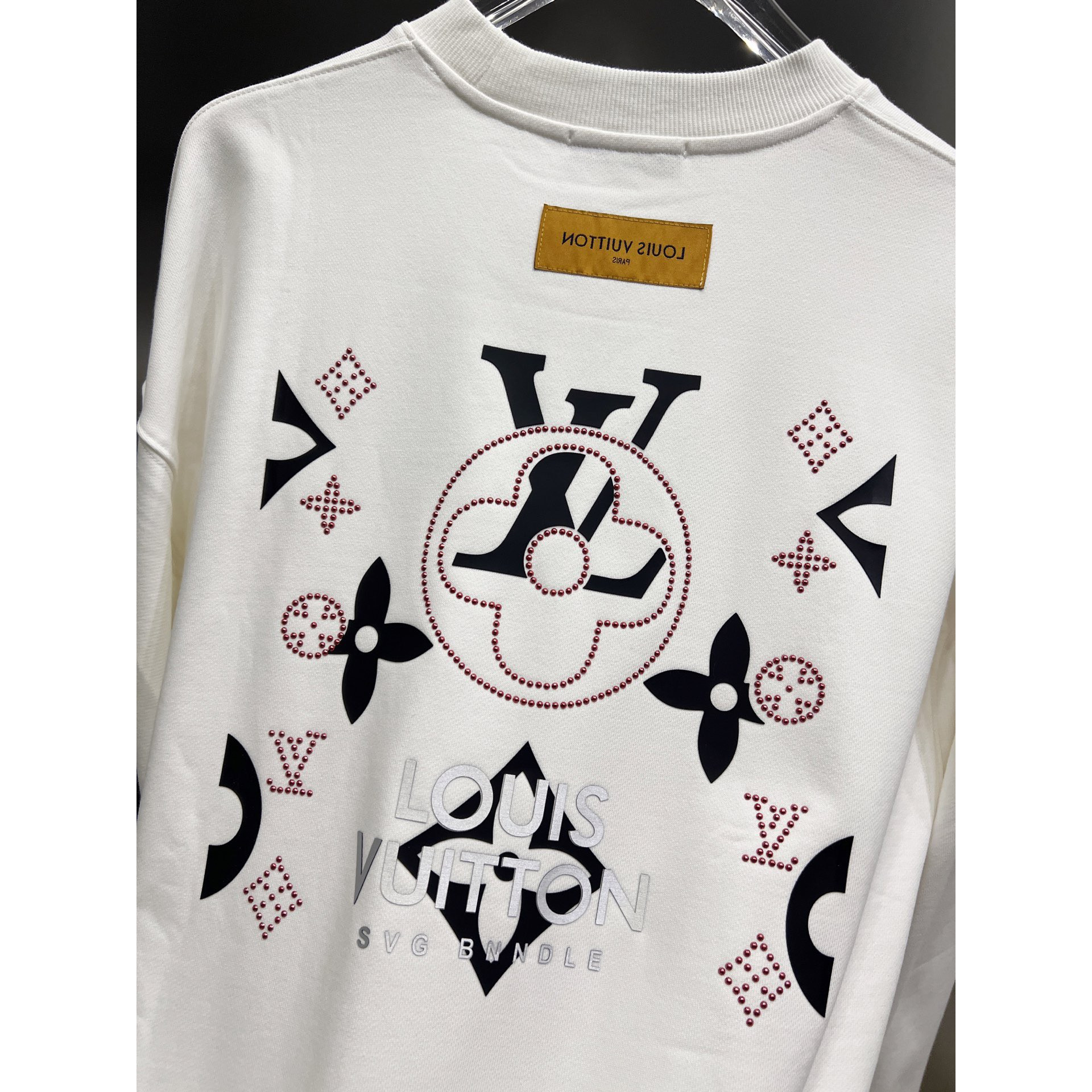 <p>LV 圆领长袖卫衣(白)</p>