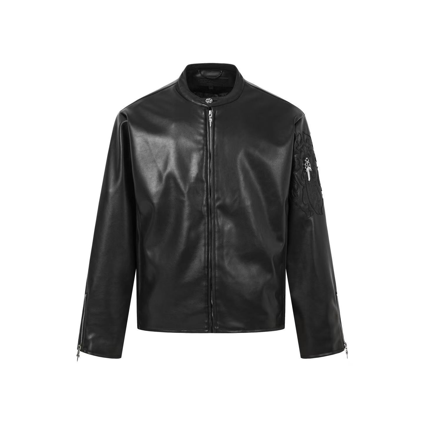 <p>Chrome Hearts 立领宝剑皮衣外套(黑)</p>