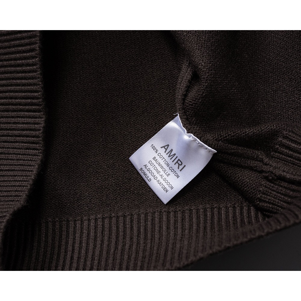 <p>AMIRI logo刺绣圆领套头毛衣(棕色)</p>