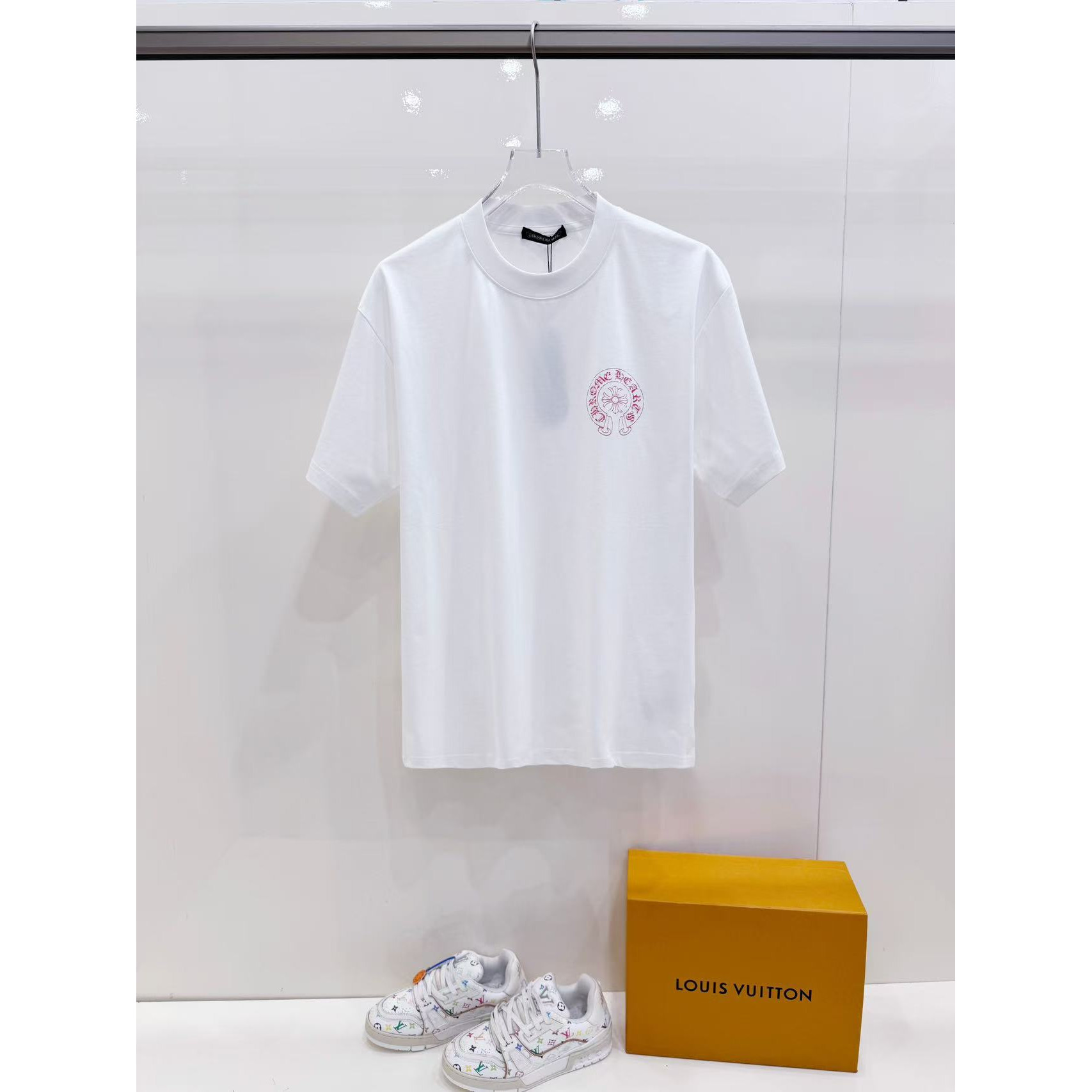 <p>CHROME HEARTS 印花logo短袖T恤(白)</p>