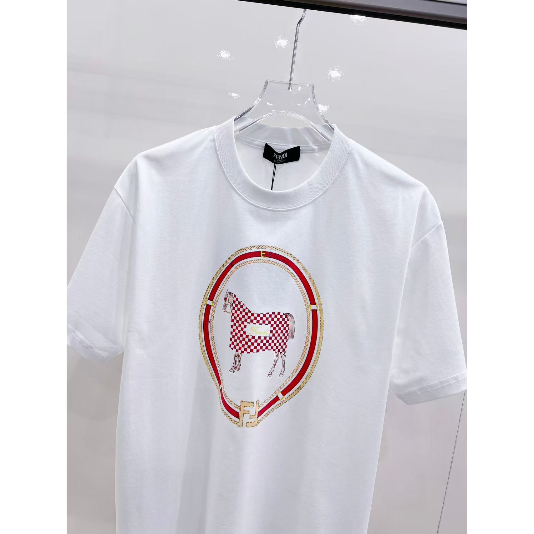 <p>Fendi 印花Logo短袖(白)</p>