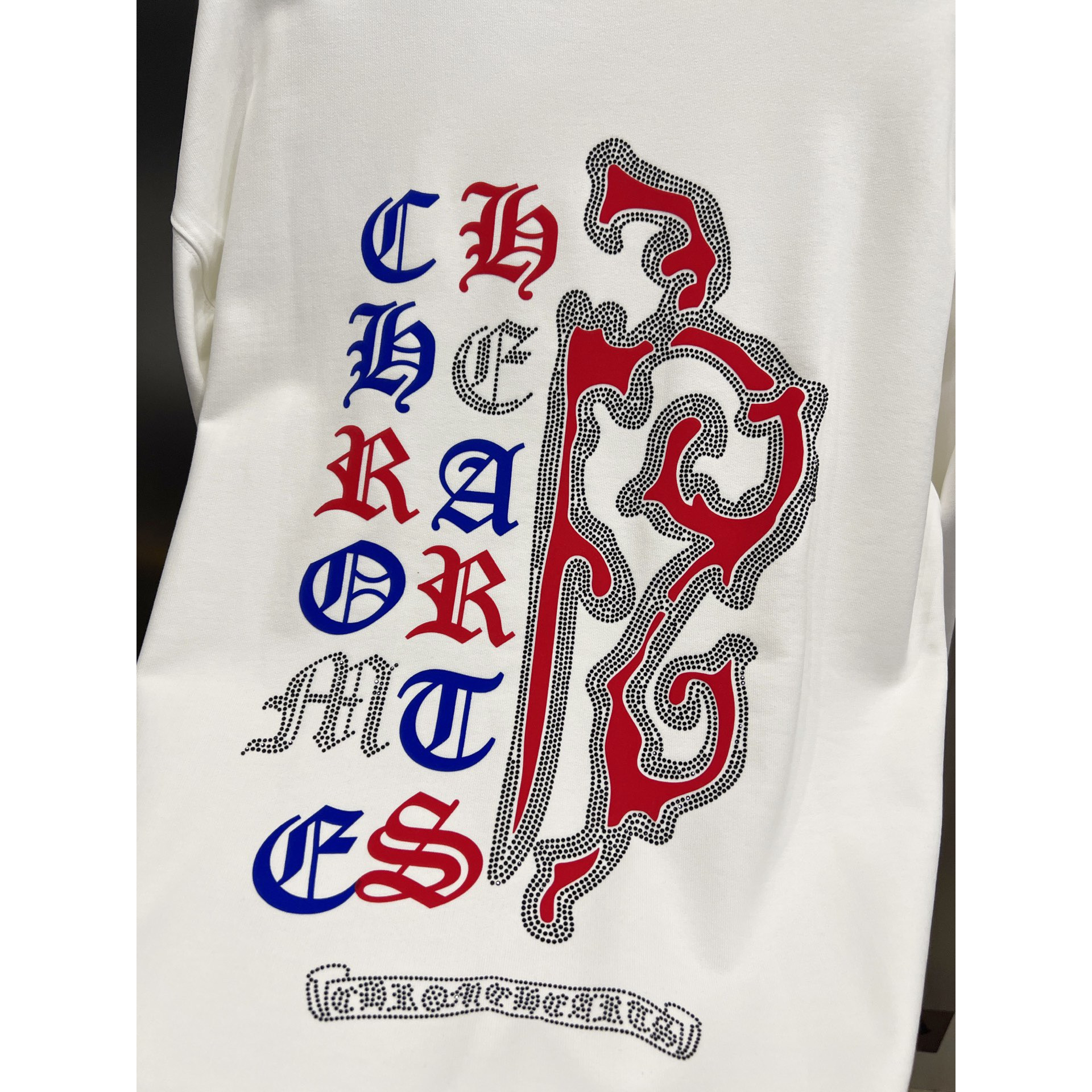 <p>CHROME HEARTS 圆领长袖卫衣(白)</p>
