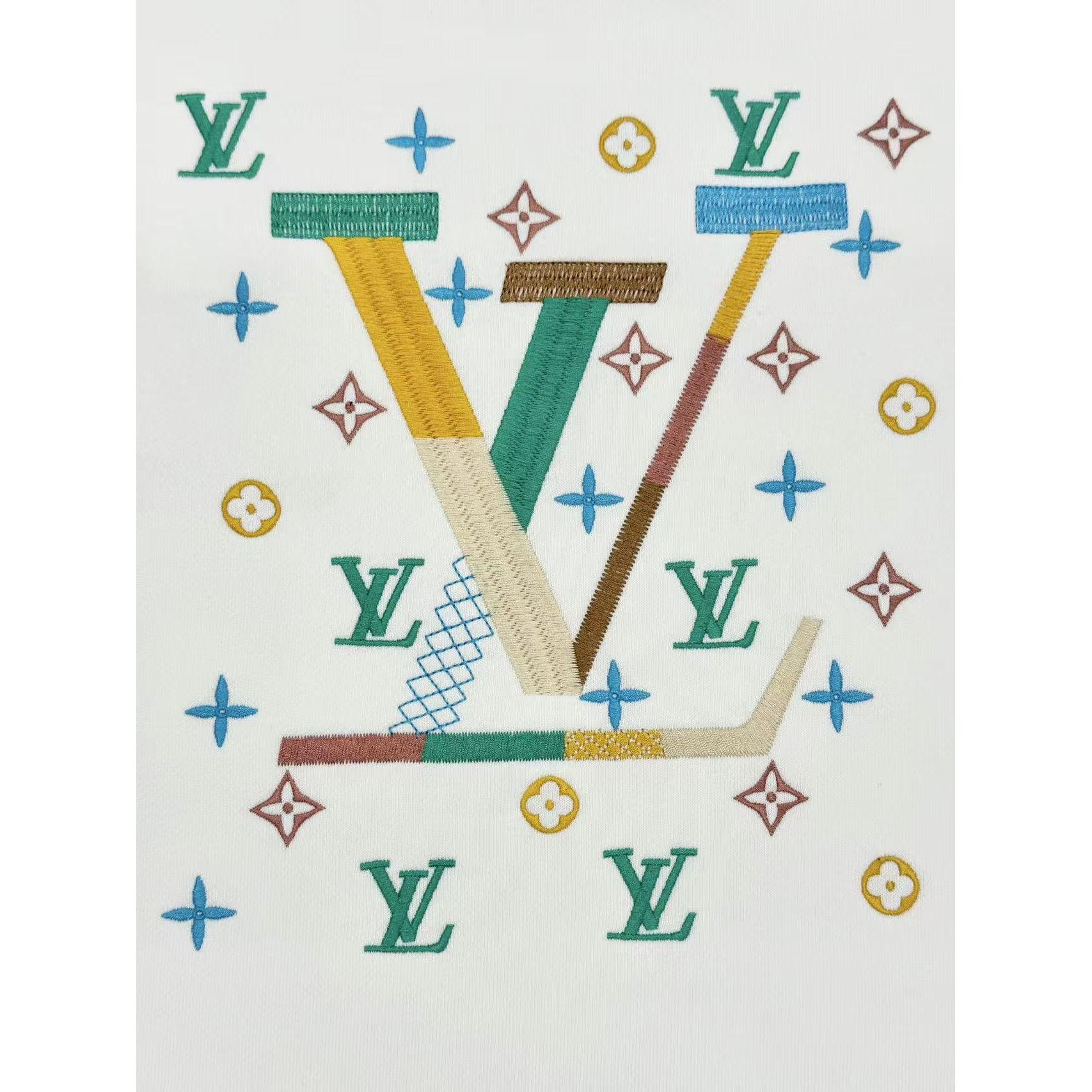 <p>LV 刺绣圆领卫衣(白)</p>