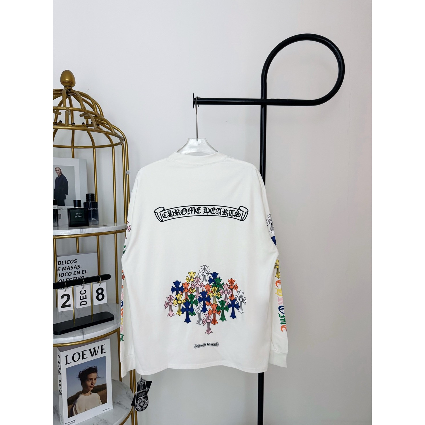<p>Chrome Hearts 十字梵文圆领长T(HE273白)</p>