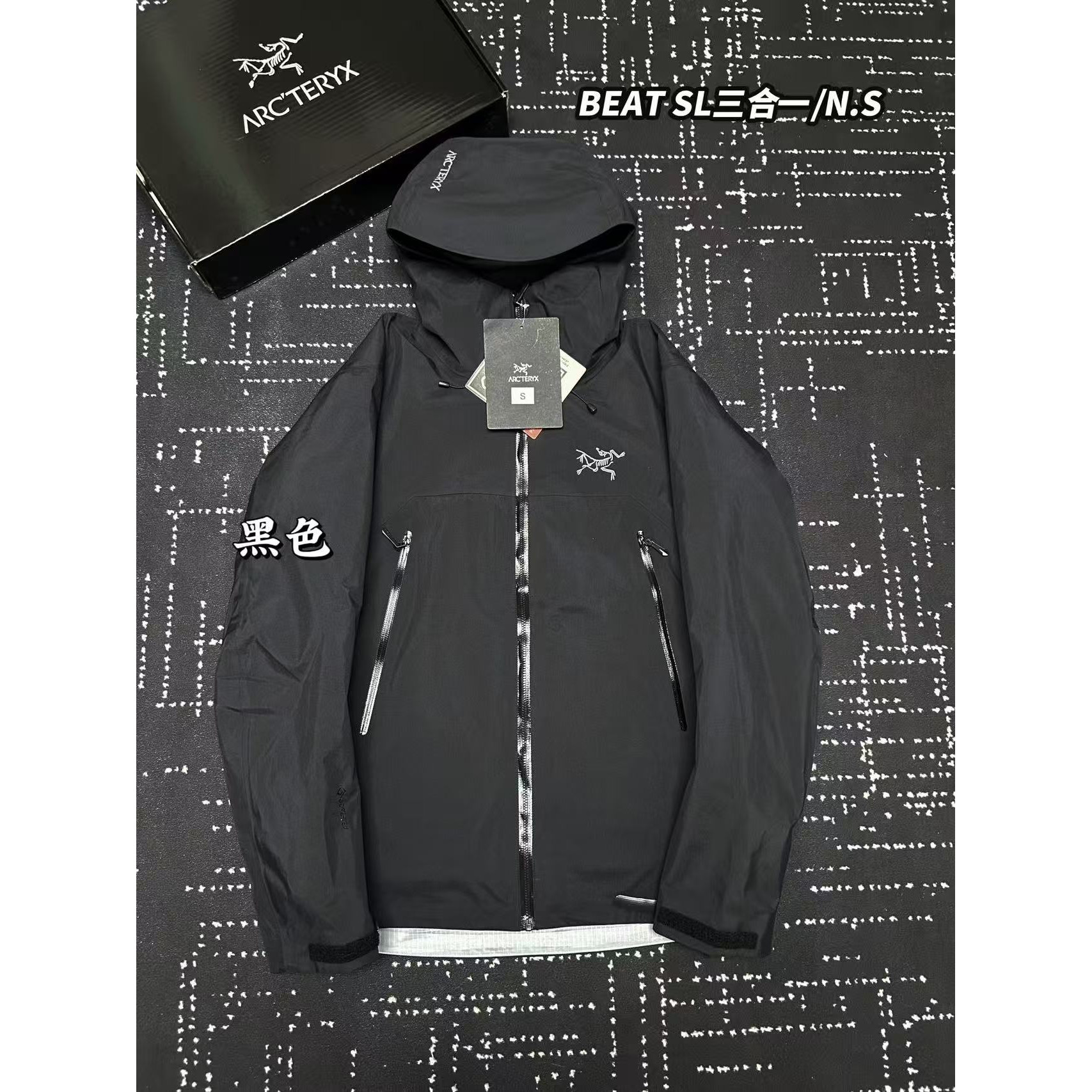 <p>Arc'teryx SL硬壳冲锋衣(黑)</p>