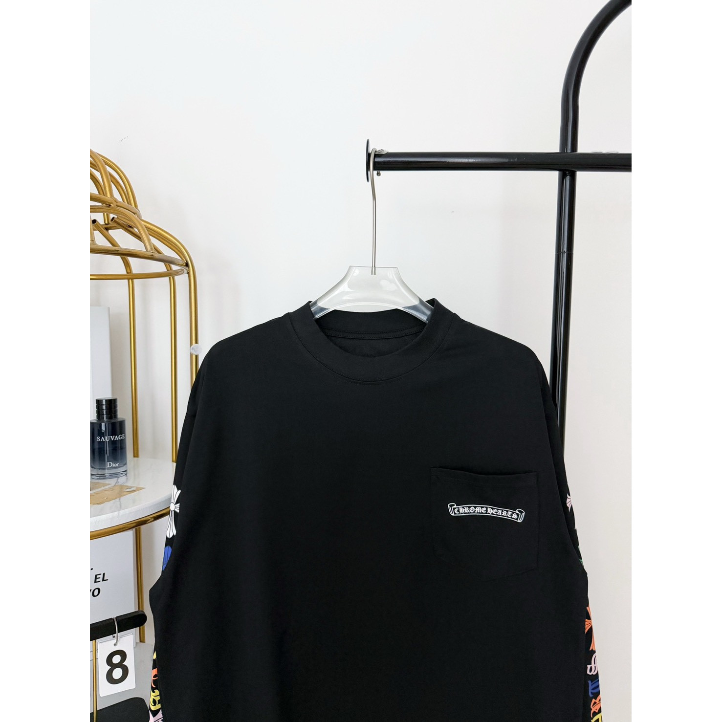 <p>Chrome Hearts 十字梵文圆领长T(HE273黑)</p>