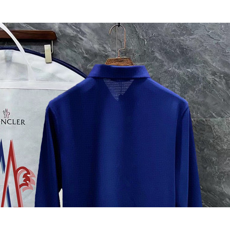 <p>MONCLER 立体徽标翻领长袖Polo衫(藍)</p>