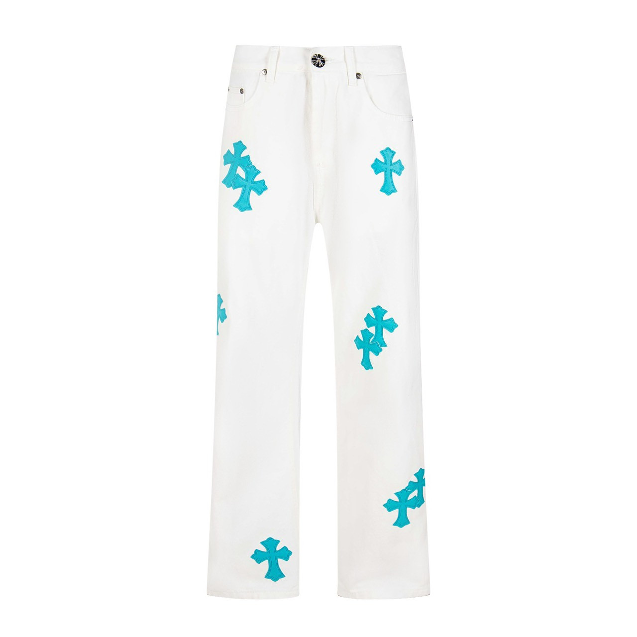 <p>CHROME HEARTS 白裤青皮爆款拼皮情侣闺蜜牛仔裤(1816#)</p>

<p>&nbsp;</p>
