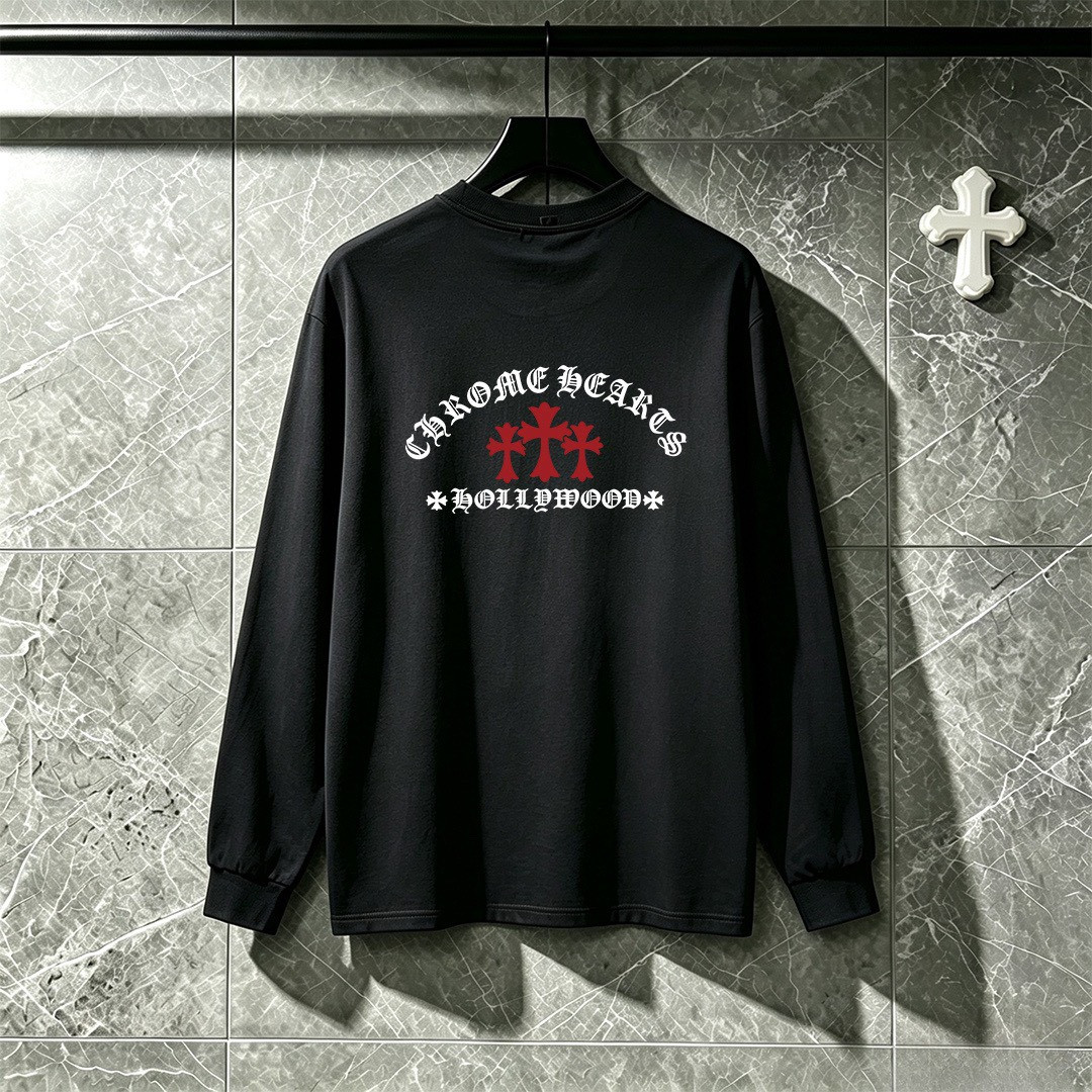 <p>CHROME HEARTS 长袖T恤(黑)</p>