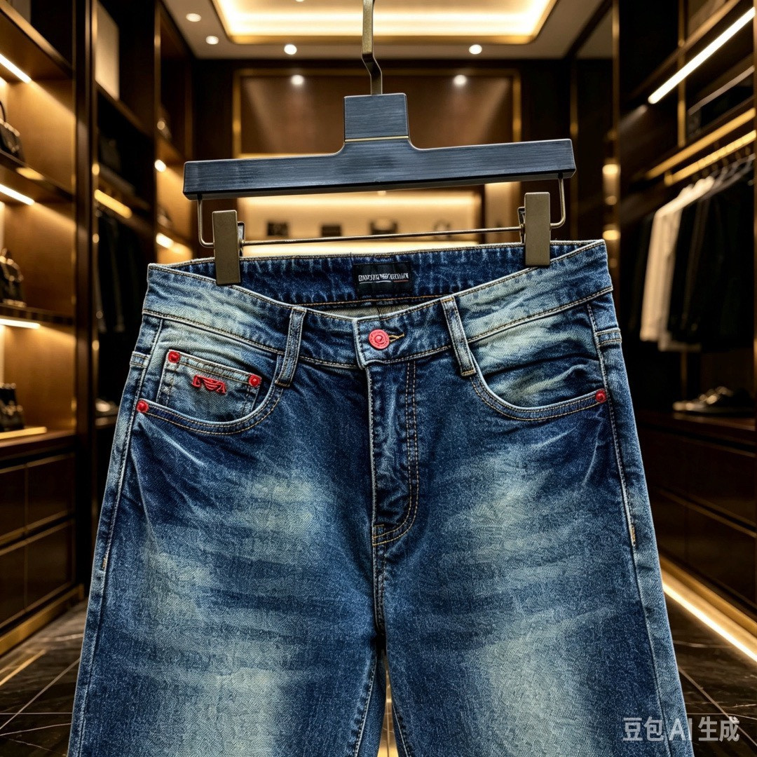 <p>Giorgio_Armani 欧洲专柜新款修身小直筒牛仔裤</p>