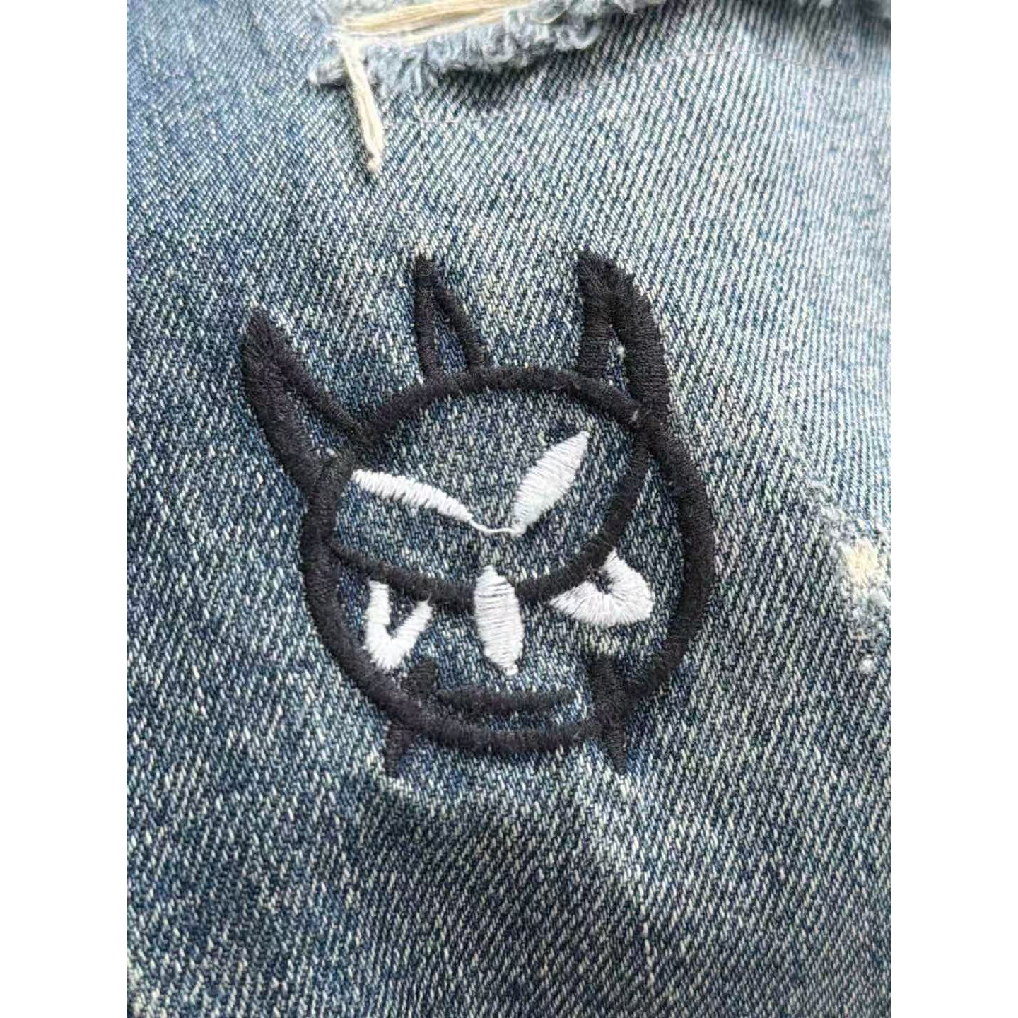 <p>CHROME HEARTS 四季款经典牛仔裤直筒长裤(藍)</p>