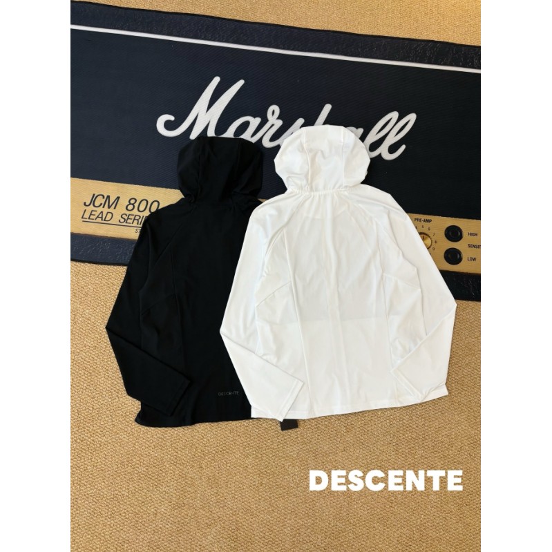 <p>DESCENTE 連帽防曬外套(白/黑)</p>