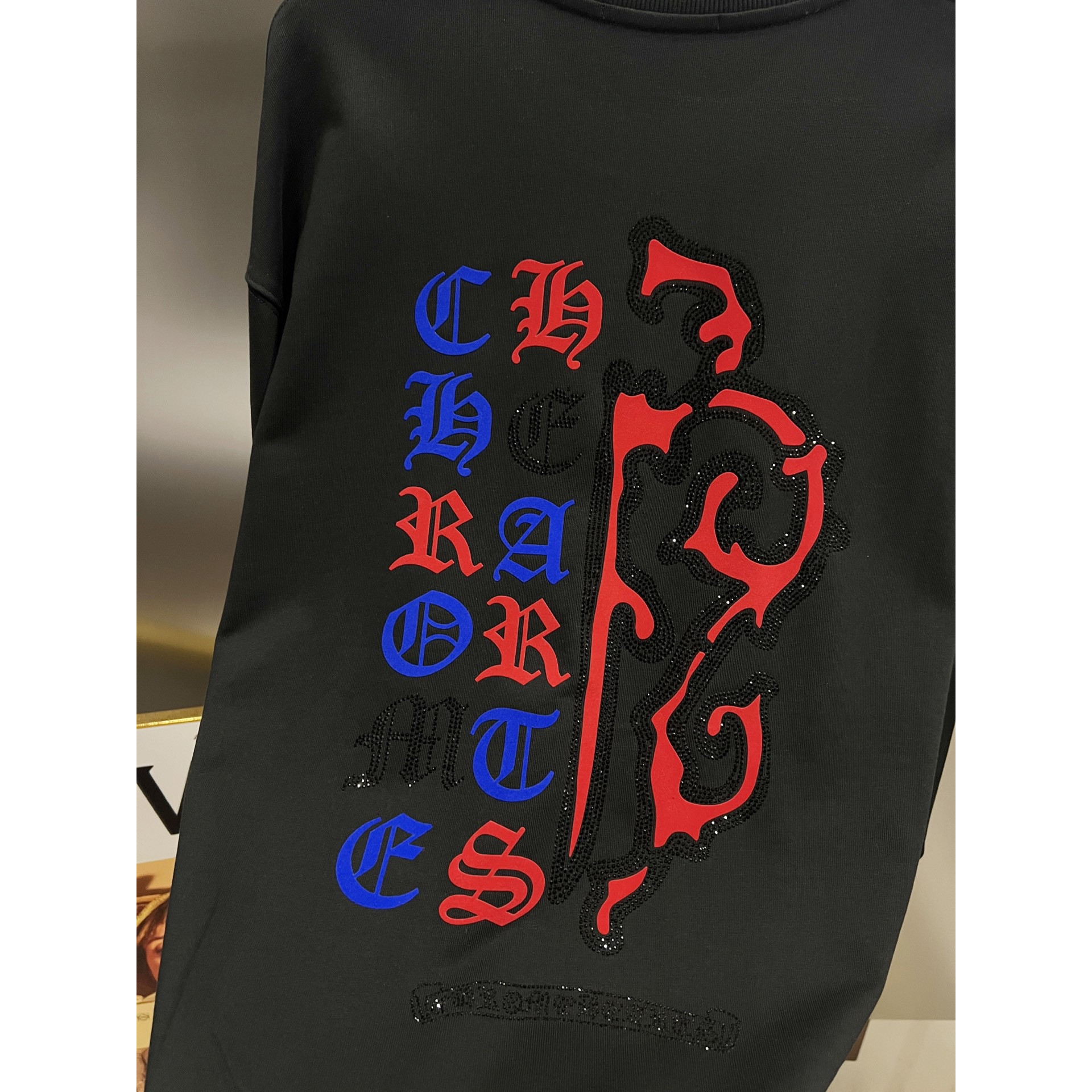 <p>CHROME HEARTS 圆领长袖卫衣(白)</p>