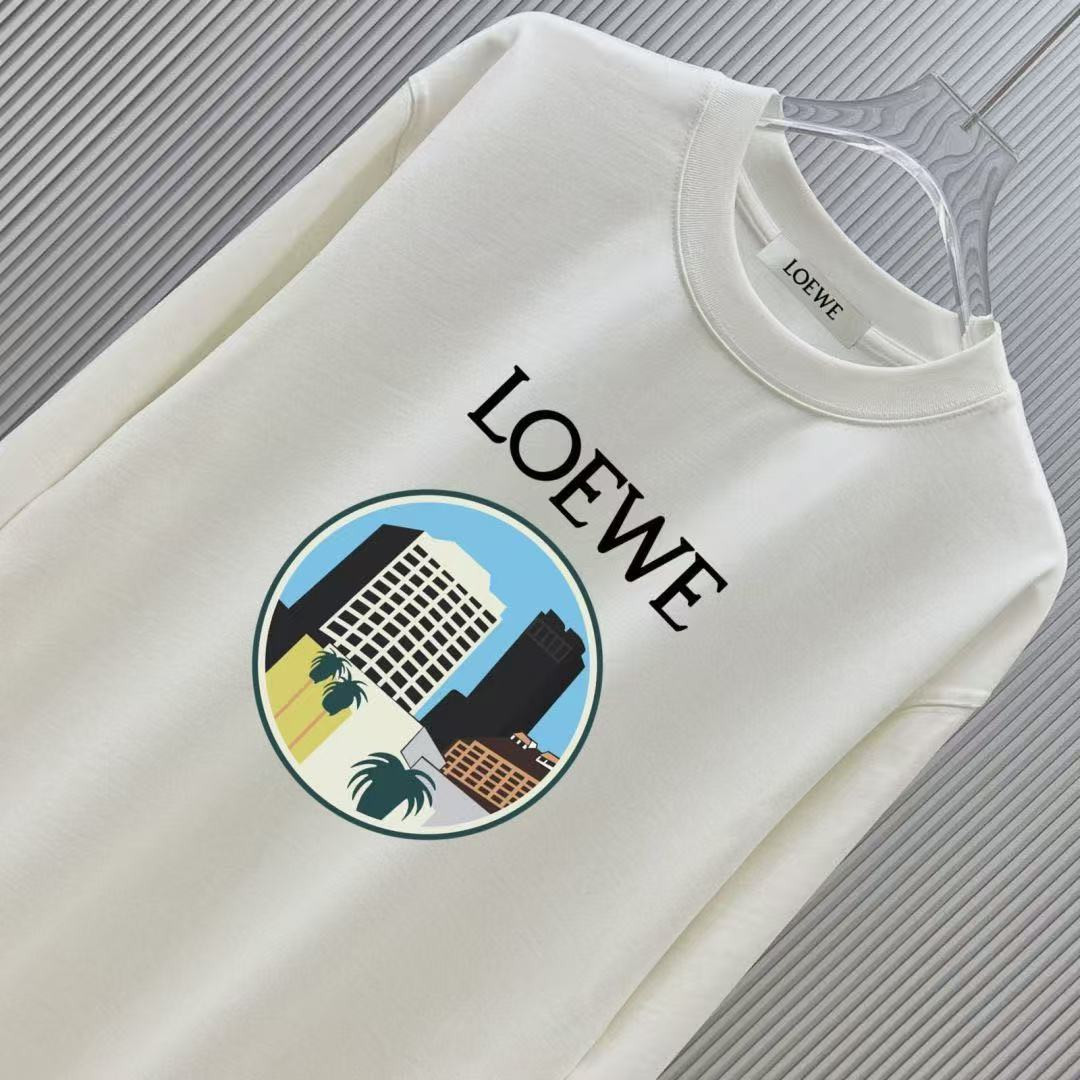 <p>LOEWE 长袖卫衣T恤(白)</p>