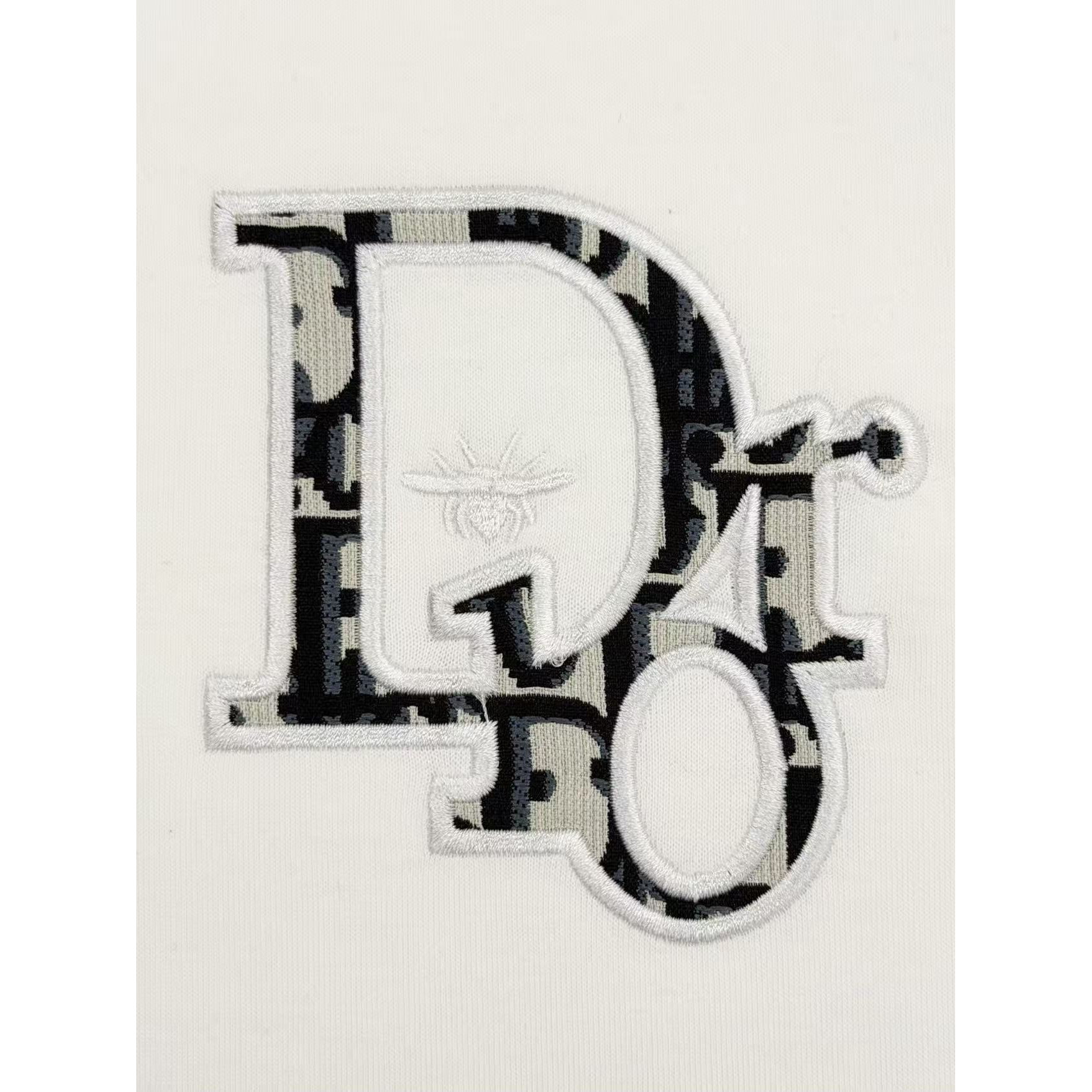 <p>DIOR&nbsp;刺绣短袖T恤(白)</p>