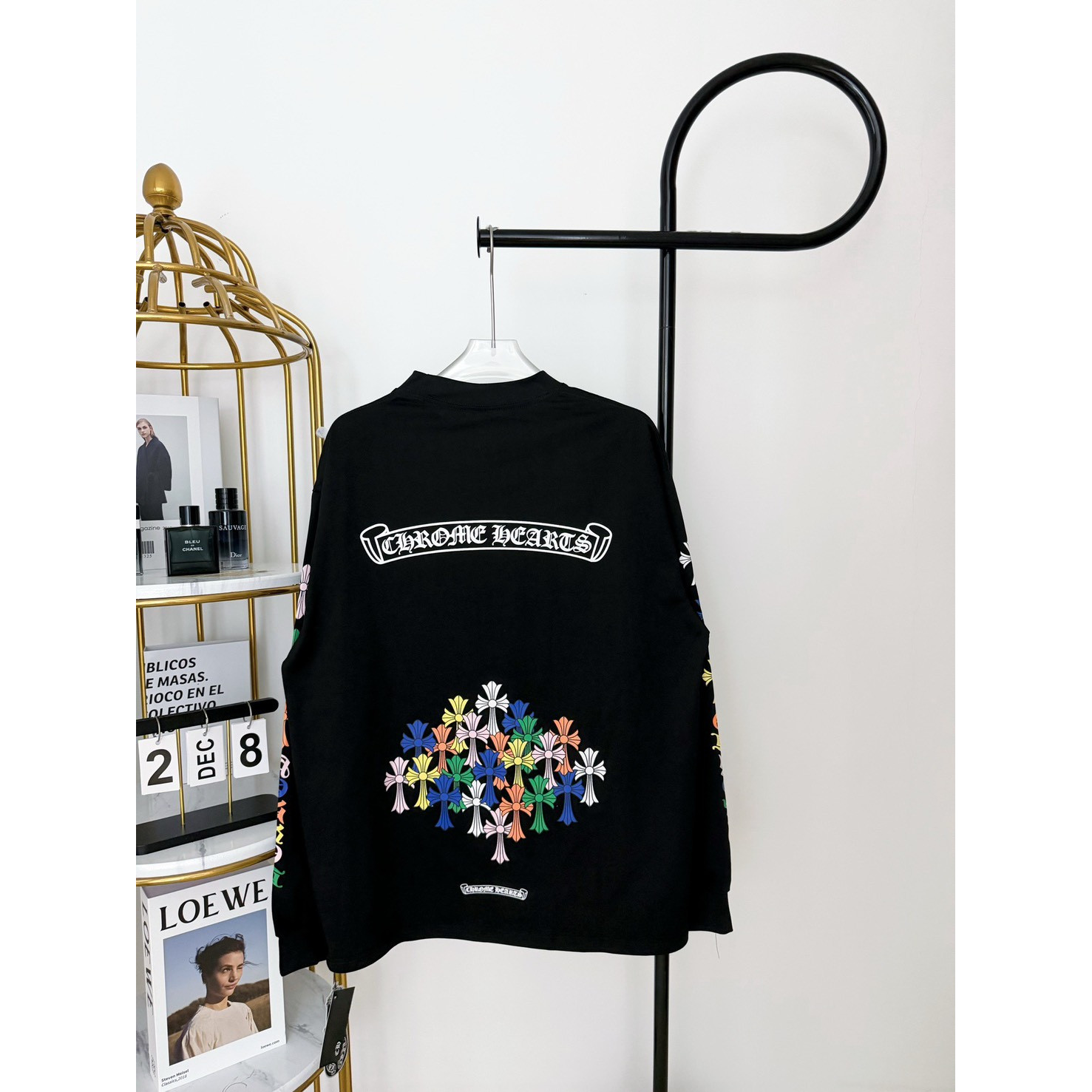 <p>Chrome Hearts 十字梵文圆领长T(HE273黑)</p>
