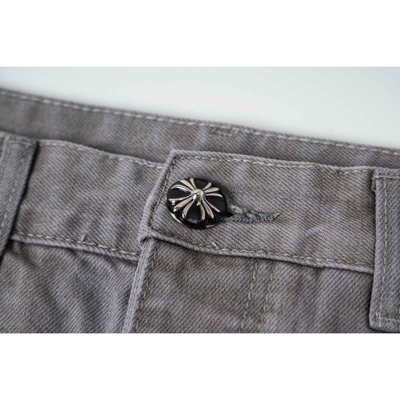 <p>CHROME HEARTS 灰色牛王牛仔裤(1763#)</p>