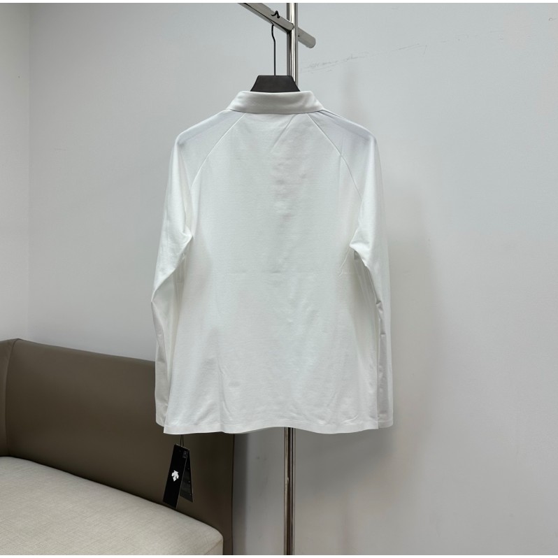 <p>DESCENTE 男士長袖POLO衫(白)</p>