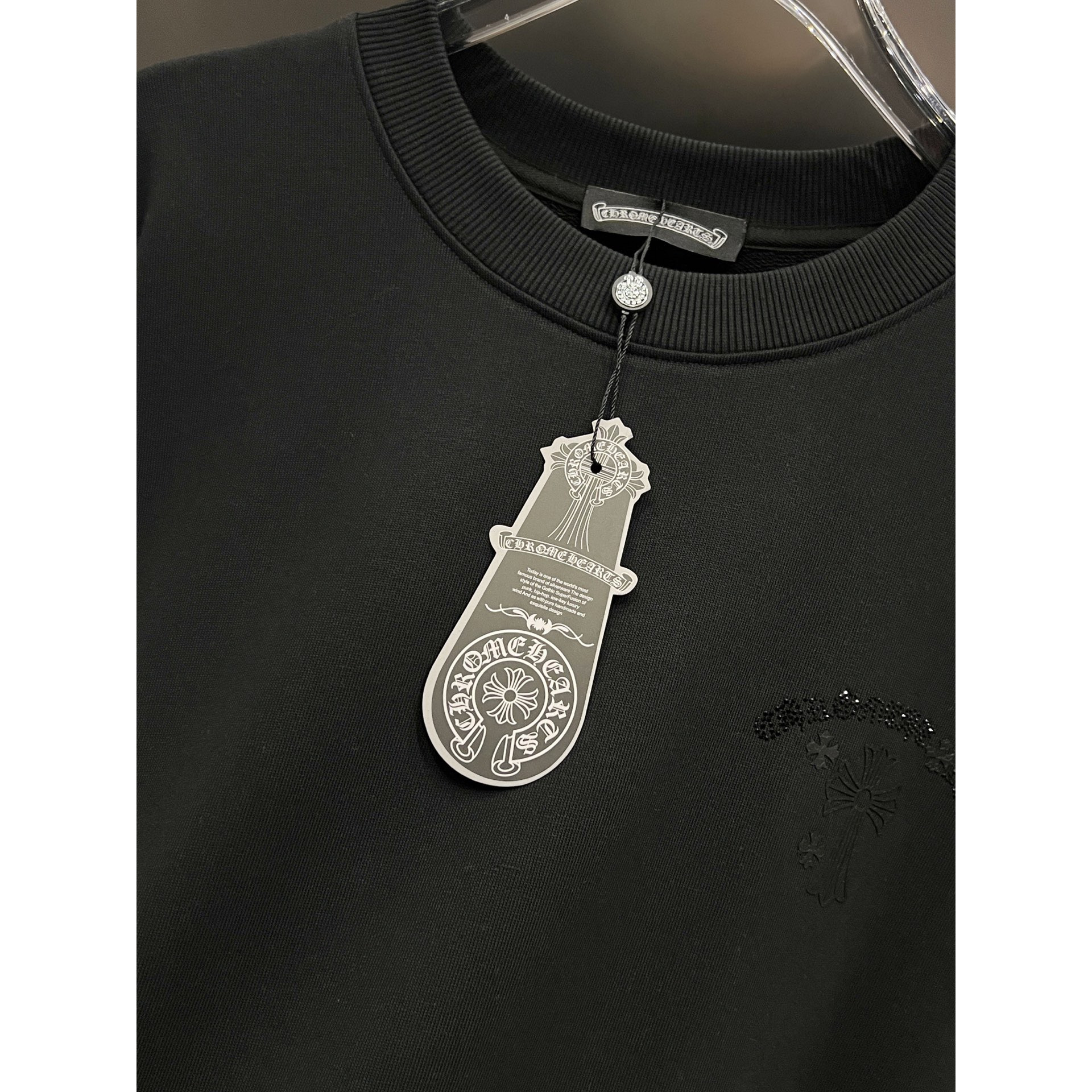 <p>CHROME HEARTS 圆领长袖卫衣(黑)</p>