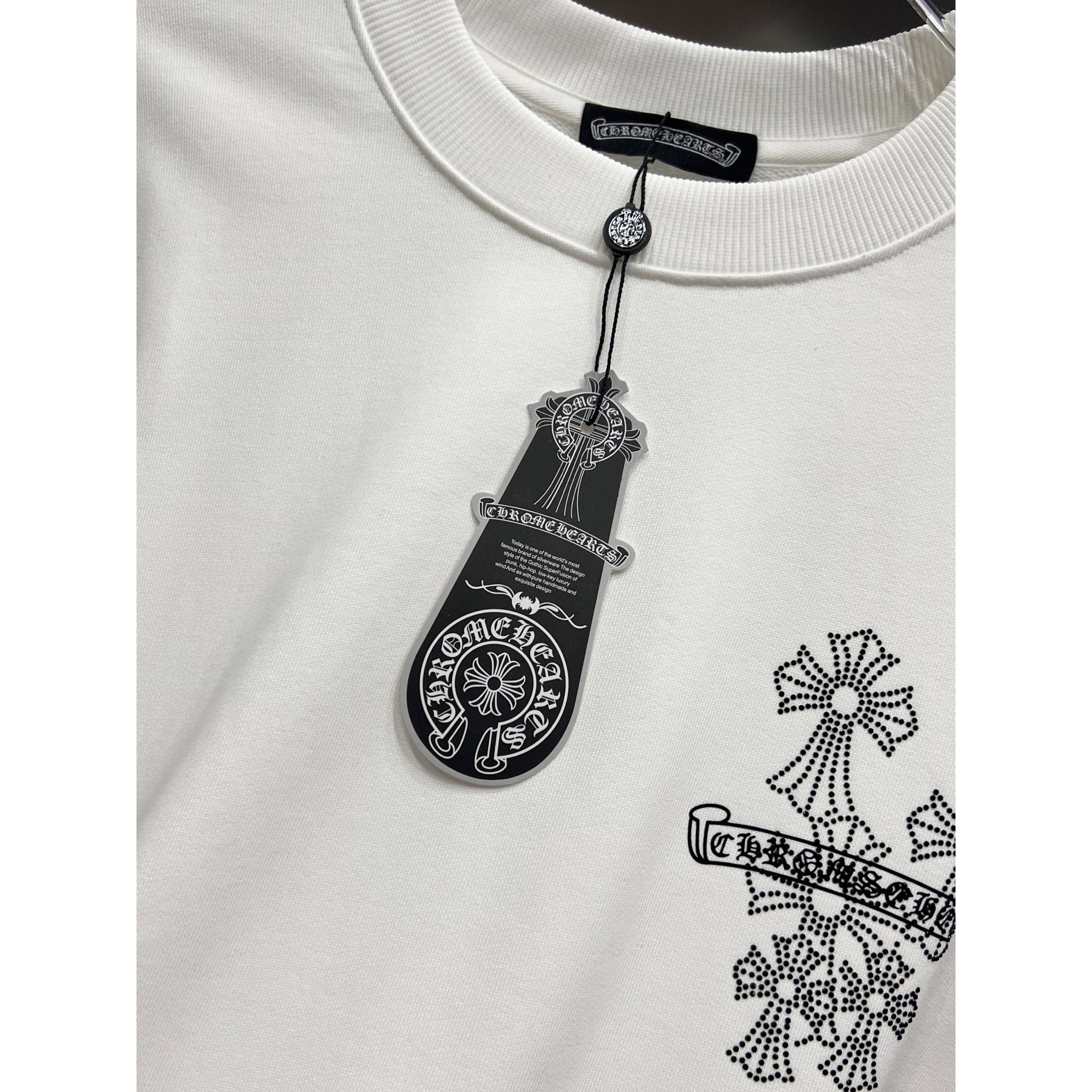 <p>CHROME HEARTS 圆领长袖卫衣(白)</p>