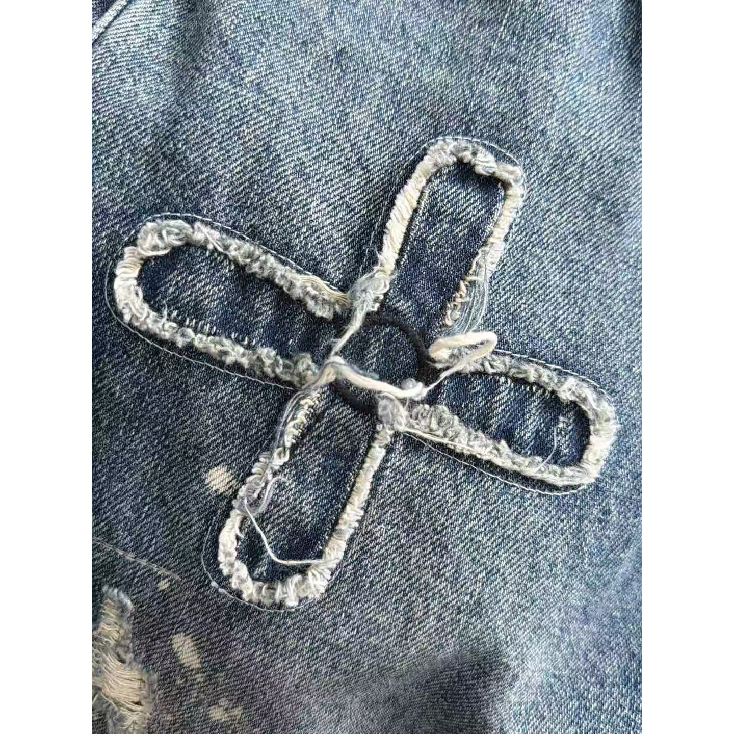 <p>CHROME HEARTS 四季款经典牛仔裤直筒长裤(藍)</p>