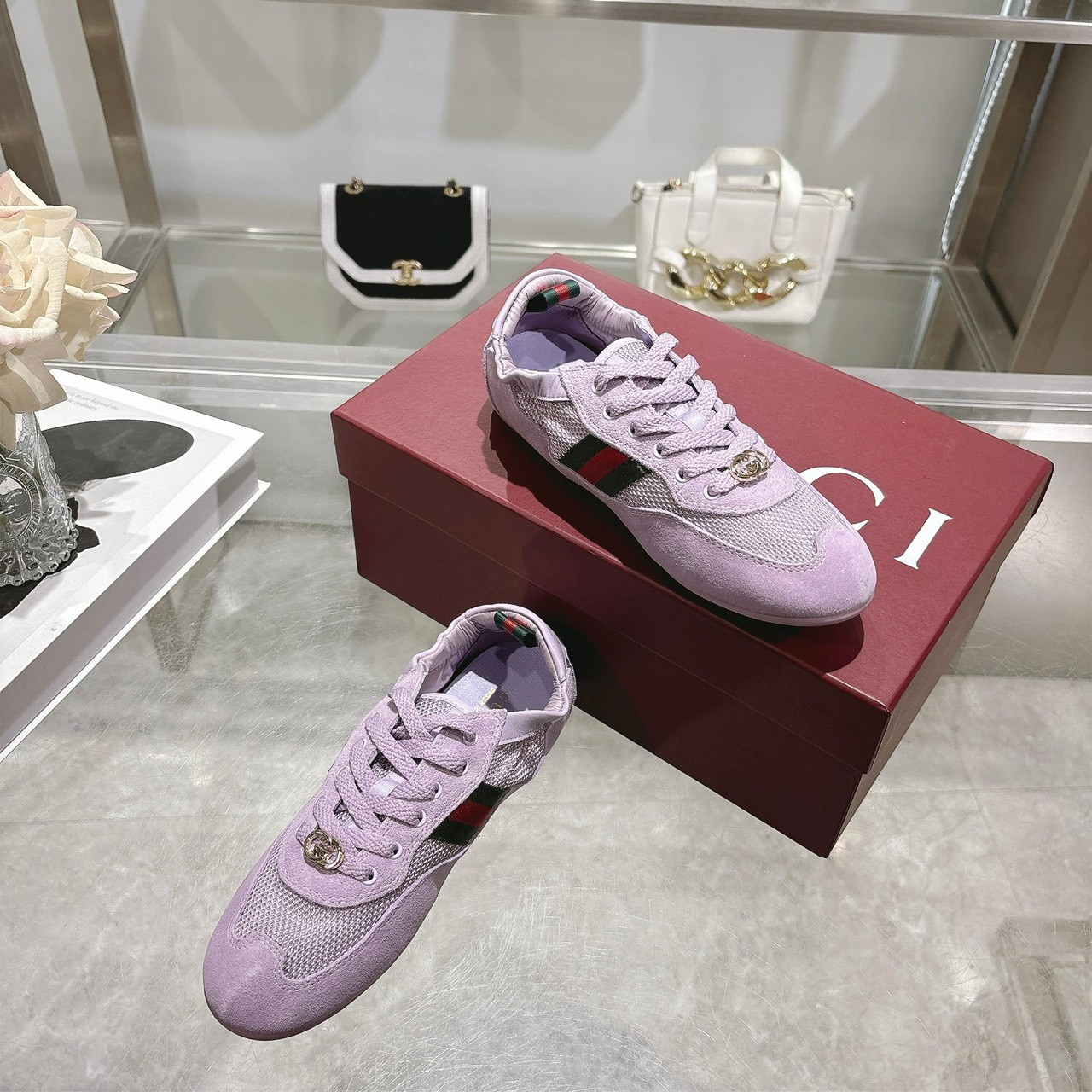 <p>GUCCI 橡筋鞋(紫)</p>