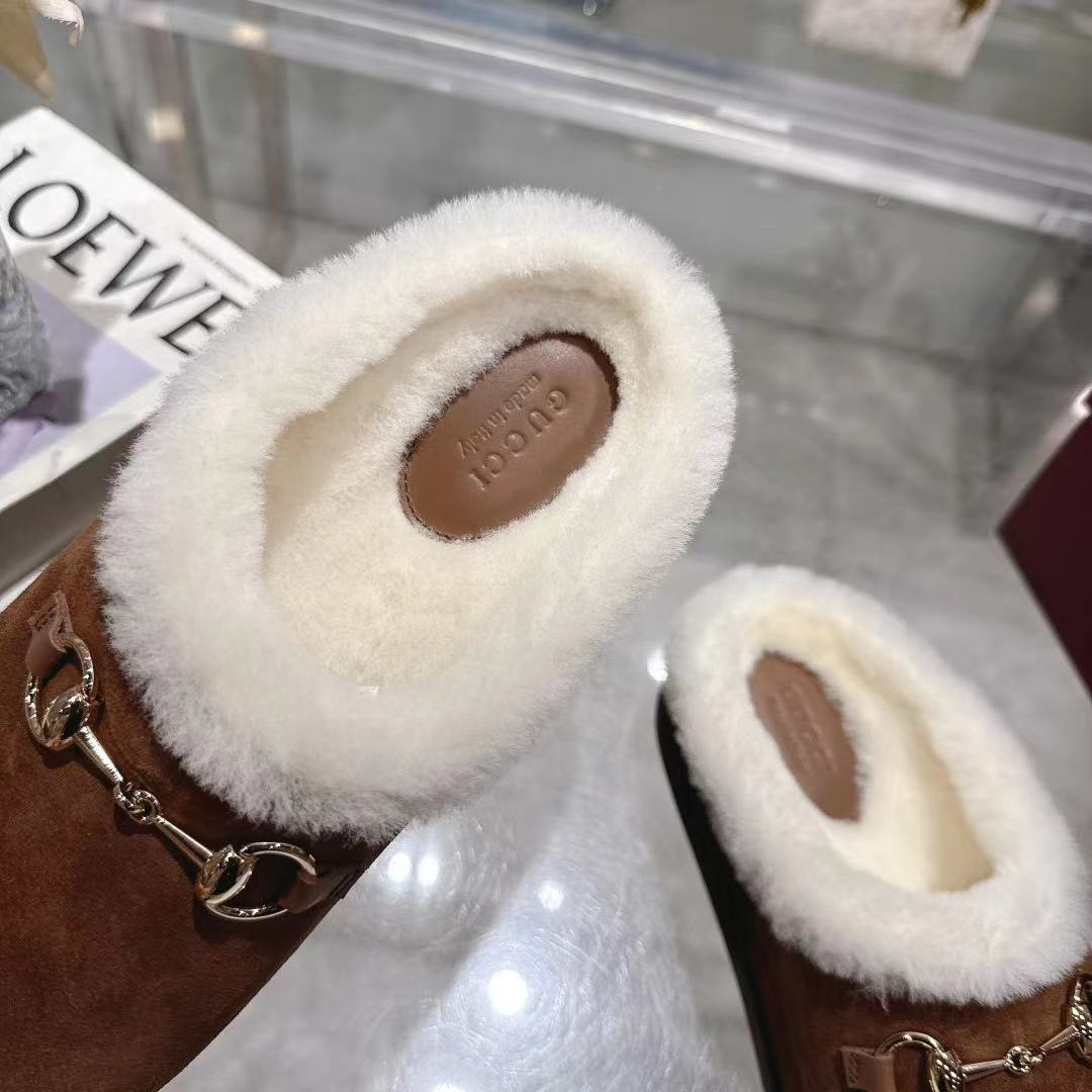 <p>GUCCI 穆勒羊毛拖鞋</p>
