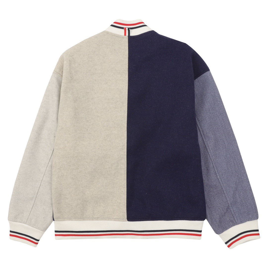 <p>Thom Browne 双色拼接棒球服夹克外套</p>