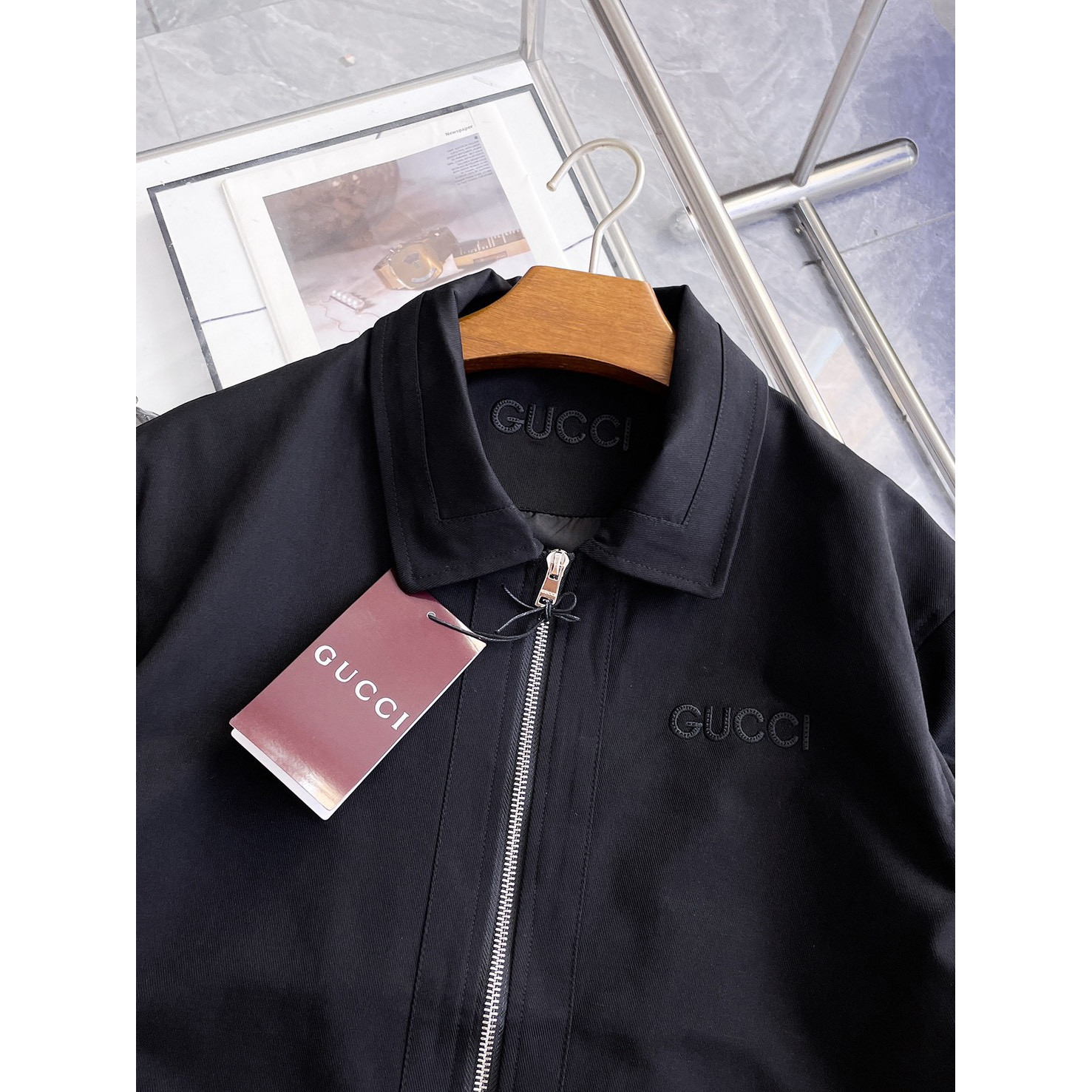 <p>GUCCI 男士夹克外套(黑)</p>