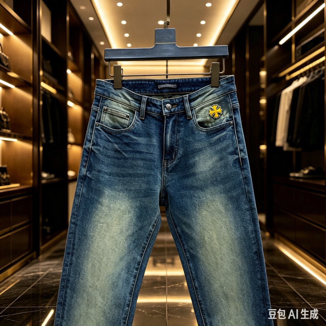 <p>CHROME HEARTS 欧洲专柜新款修身小直筒牛仔裤</p>