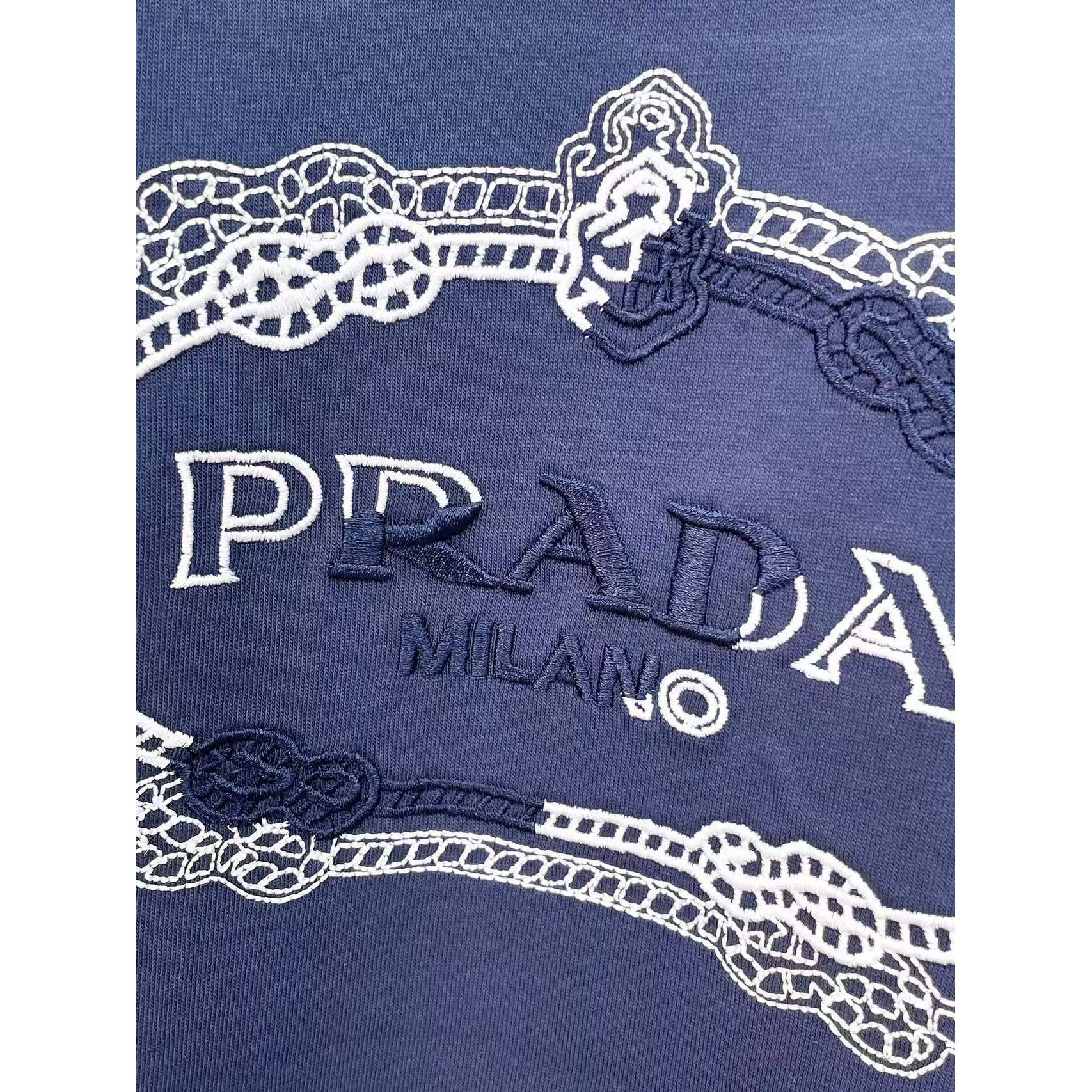 <p>PRADA 专柜新款短袖T恤(藍)</p>