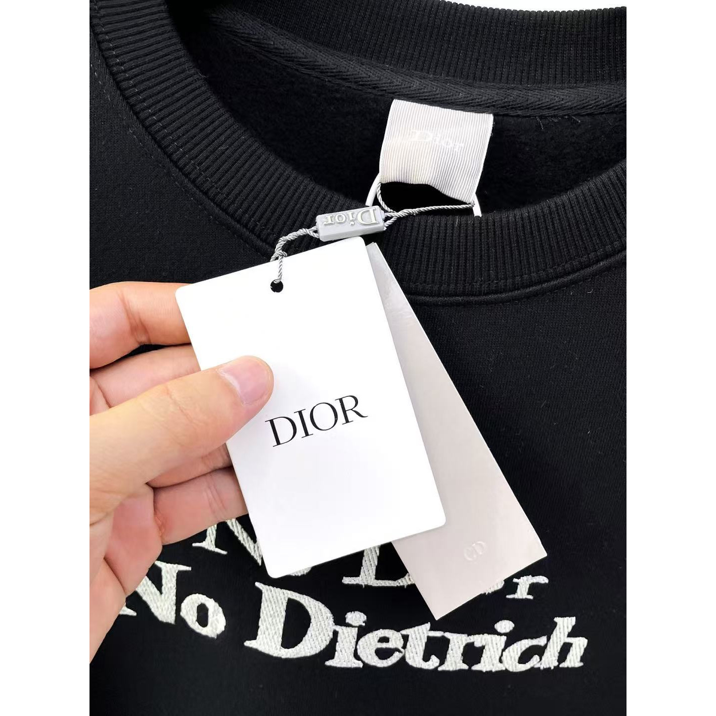 <p>DIOR 加绒圆领卫衣(黑)</p>