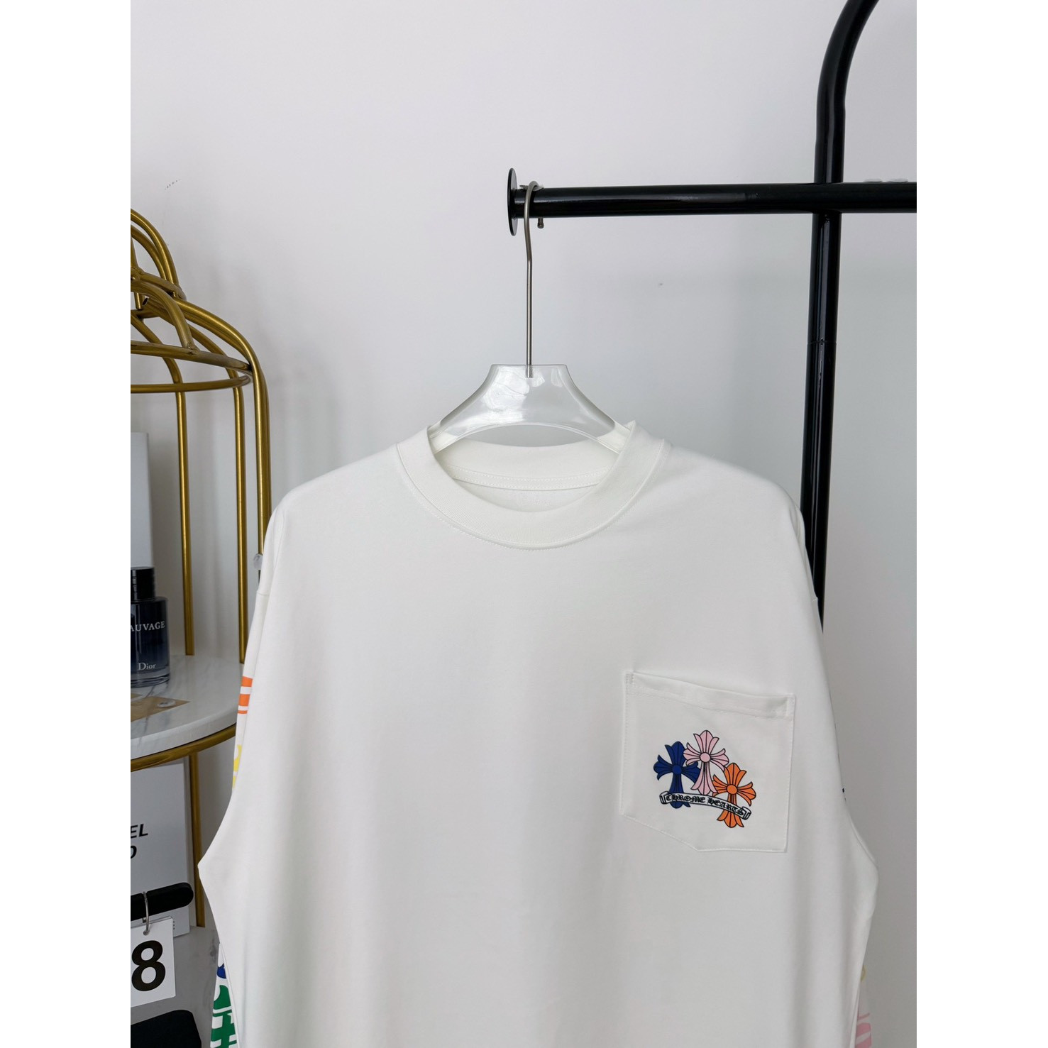 <p>Chrome Hearts 彩色十字圆领长T(HE272白)</p>