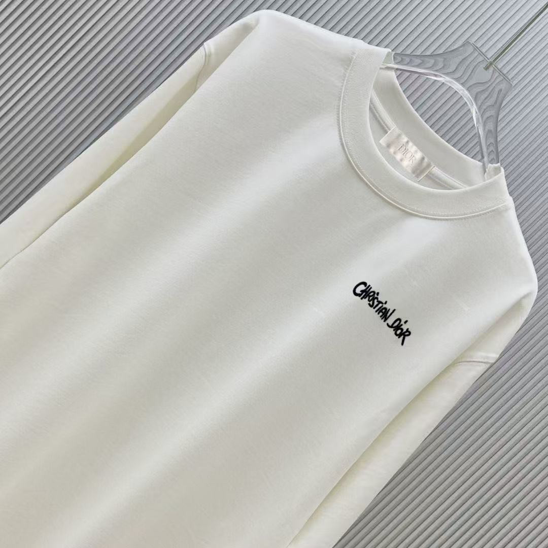 <p>DIOR 长袖卫衣T恤(白)</p>