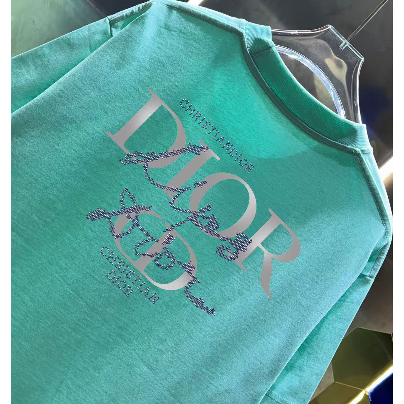 <p>DIOR 圆领短袖T恤(綠)</p>