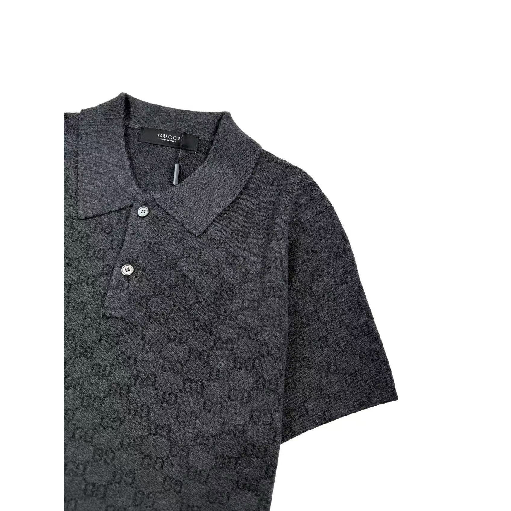 <p>GUCCI 羊毛真丝提花短袖毛衣(783040)</p>