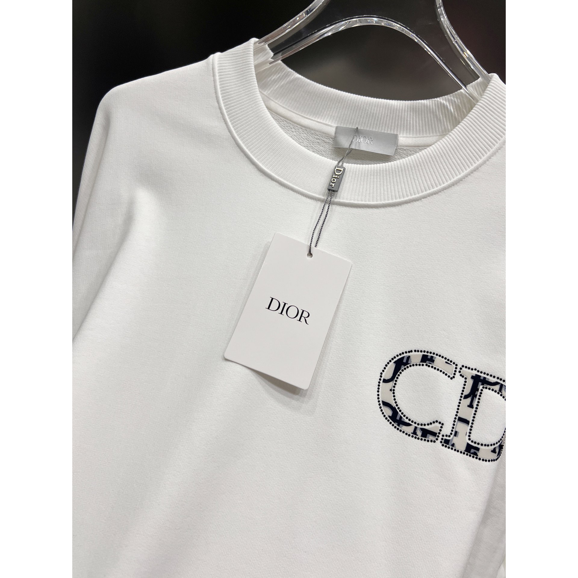 <p>DIOR 圆领长袖卫衣(白)</p>