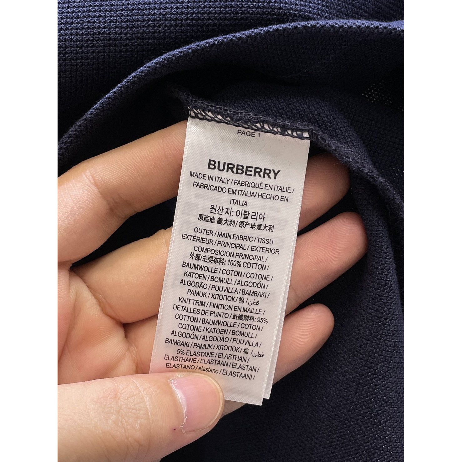 <p>BURBERRY&nbsp;短袖翻领polo衫(藏青)</p>