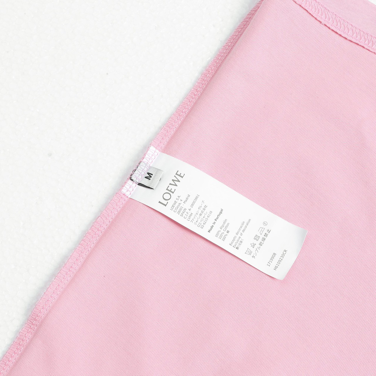 <p>LOEWE &nbsp;logo绣花短袖T恤(粉)</p>