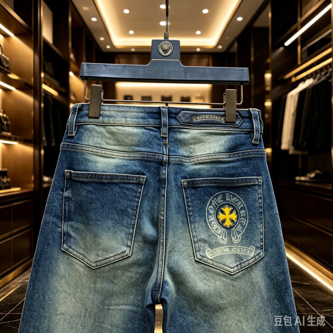 <p>CHROME HEARTS 欧洲专柜新款修身小直筒牛仔裤</p>
