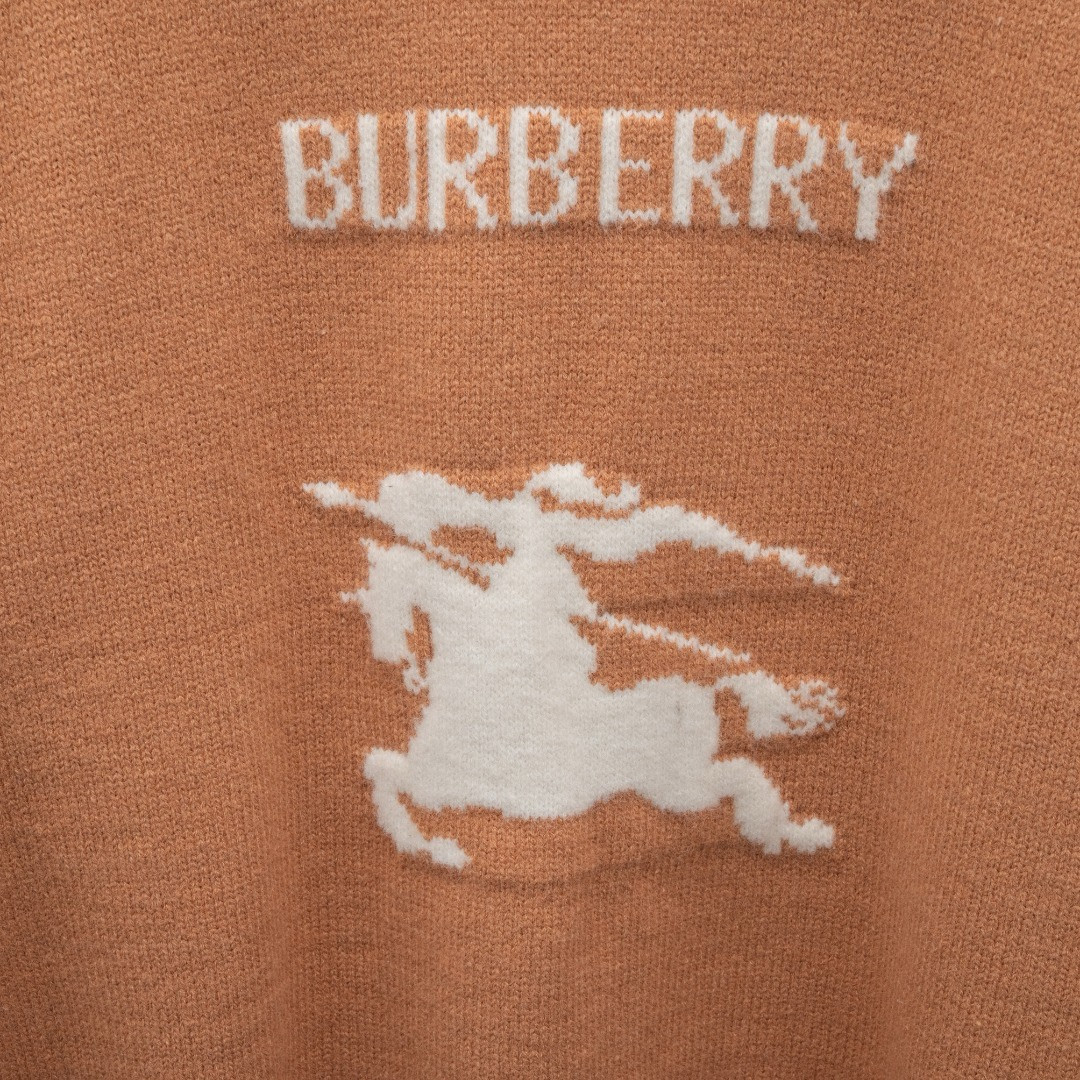 <p>BURBERRY&nbsp;战马 LOGO长袖毛衣(橘)</p>