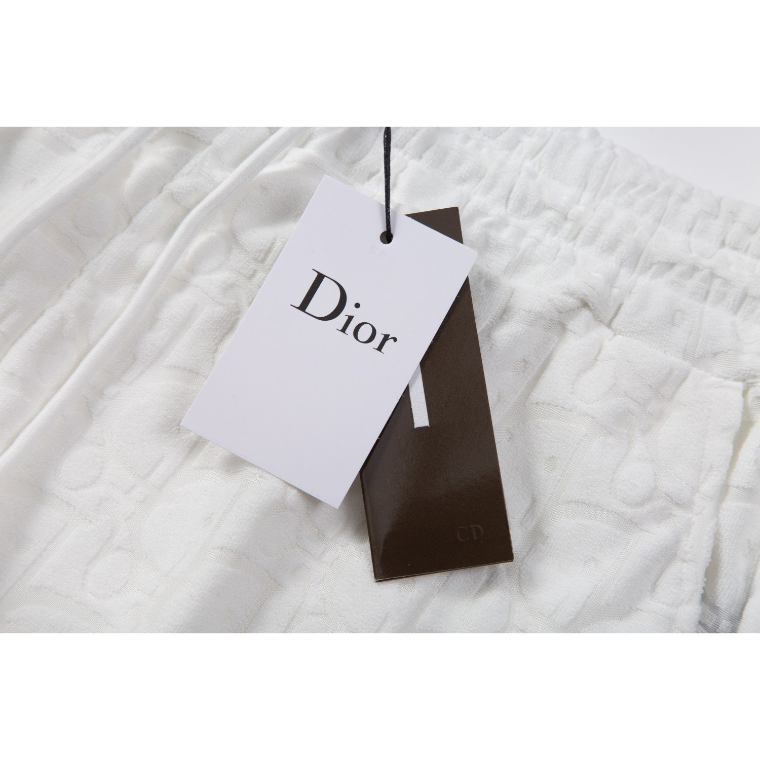 <p>Dior 提花毛巾绣logo短裤(白)</p>