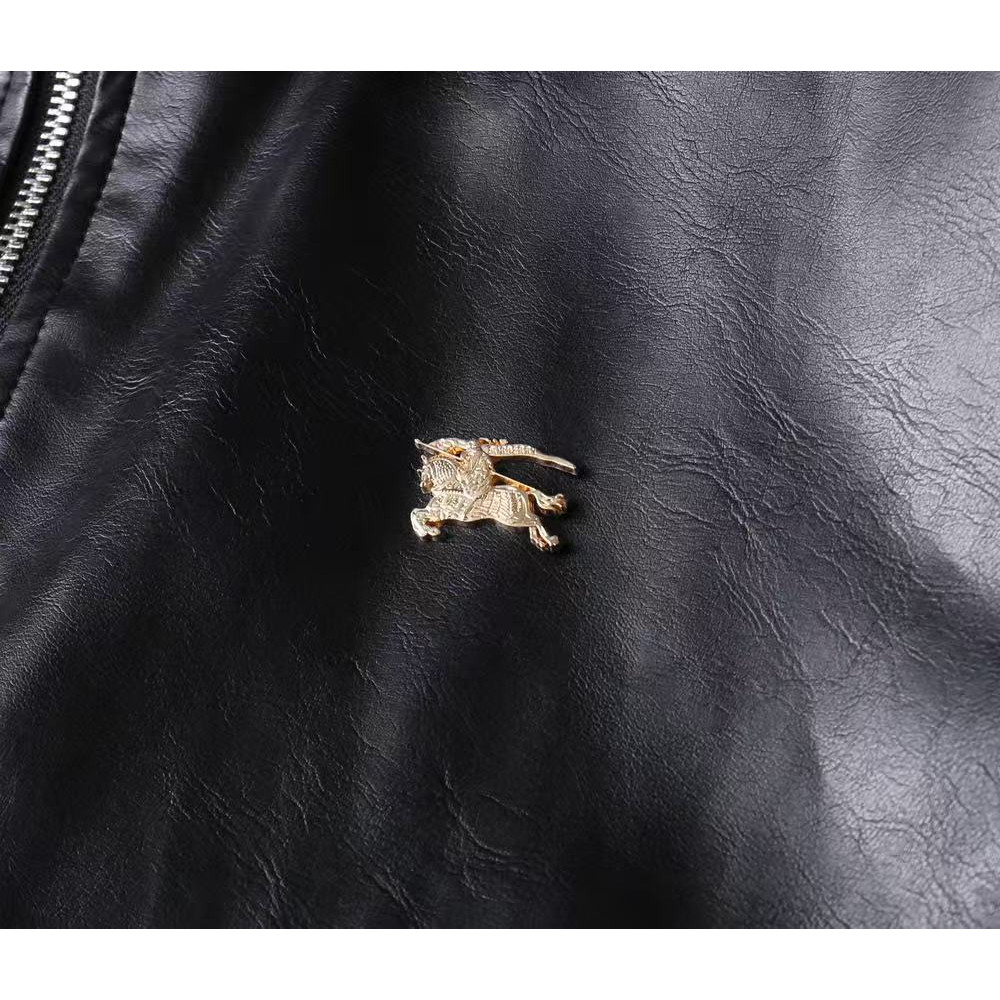 <p>BURBERRY 男士皮夹克外套(黑)</p>