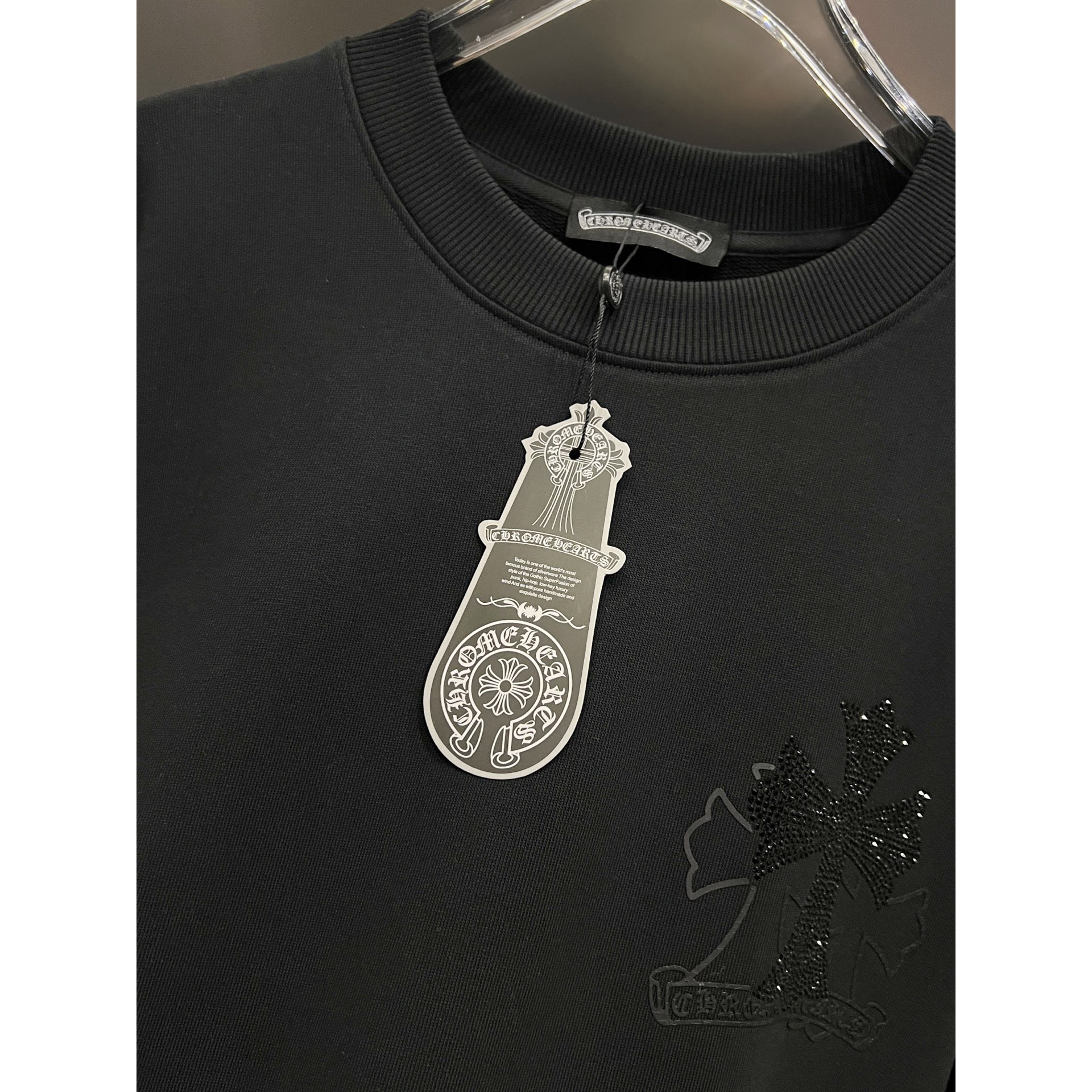 <p>CHROME HEARTS 圆领长袖卫衣(黑)</p>