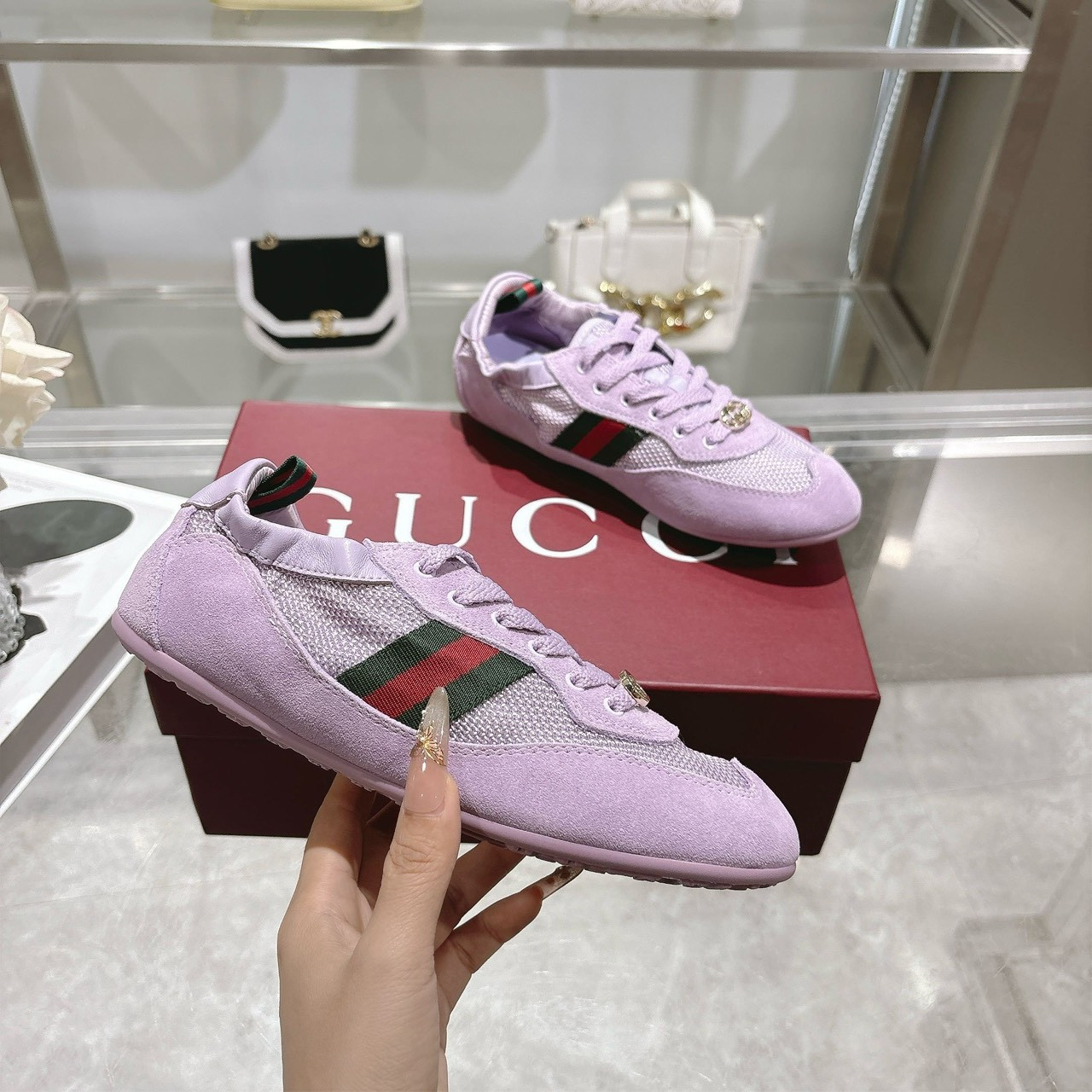 <p>GUCCI 橡筋鞋(紫)</p>