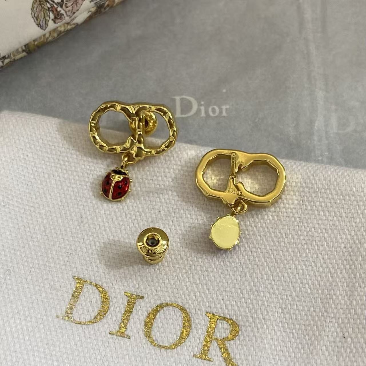 <p>DIOR 七夕限定瓢虫CD耳钉</p>