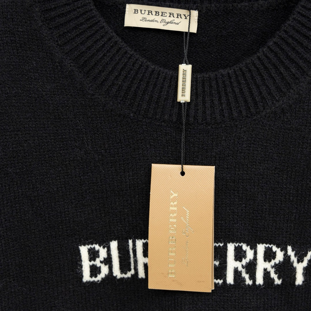 <p>BURBERRY&nbsp;战马 LOGO长袖毛衣(黑)</p>